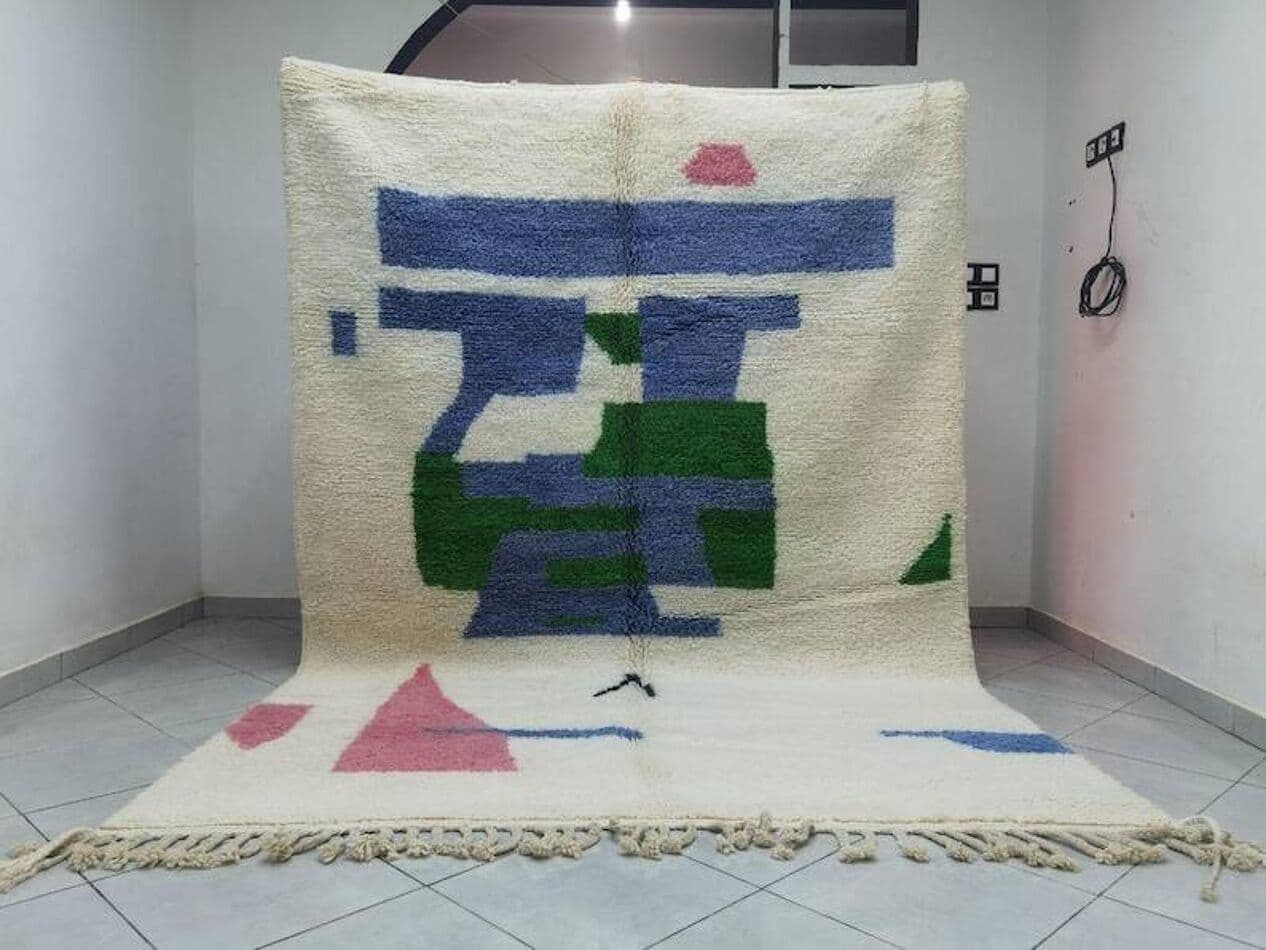 Ręcznie tkany dywan 150x250 cm, wełna, multikolor, Maroko - 199591