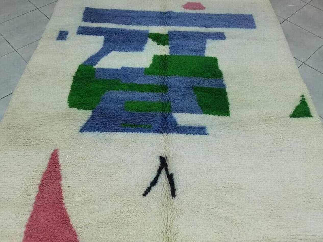 Ręcznie tkany dywan 150x250 cm, wełna, multikolor, Maroko - 199589