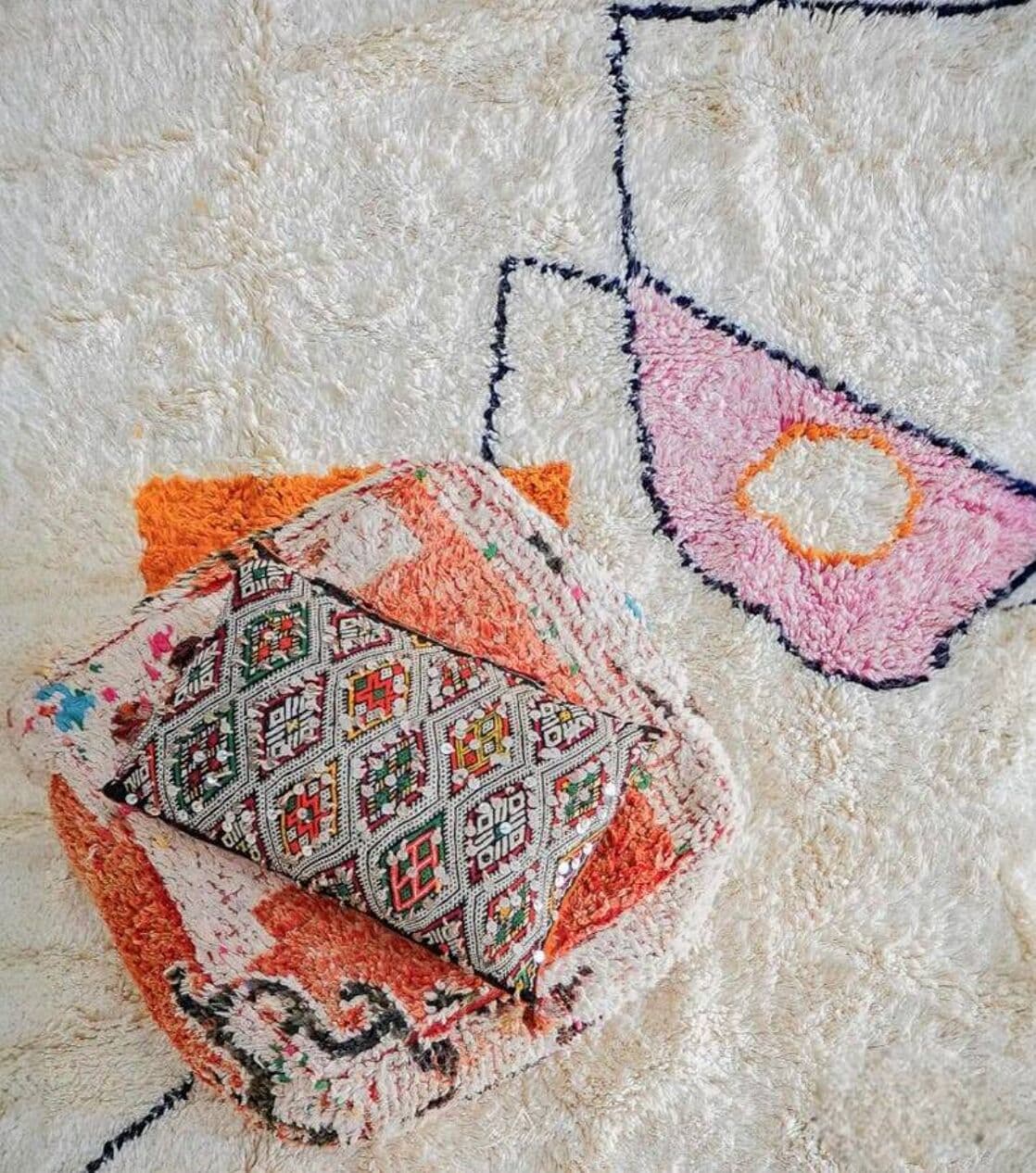 Ręcznie tkany dywan 200x300 cm, wełna, multikolor, Maroko - 199358