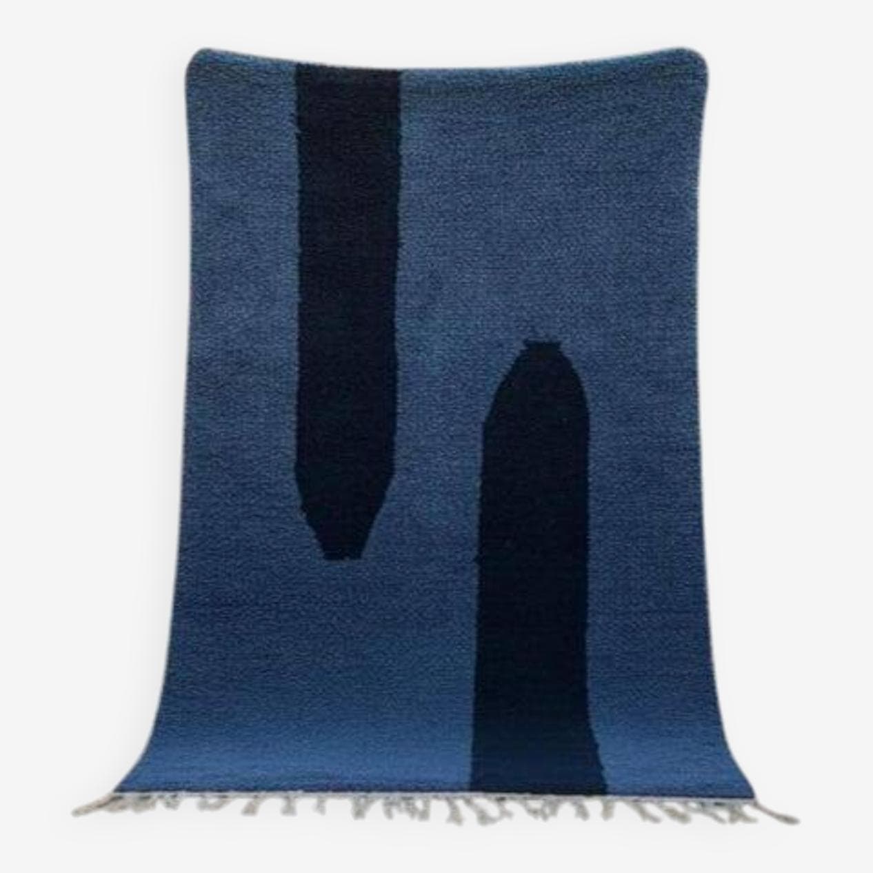 Ręcznie tkany dywan 200x300 cm, wełna, niebieski, Maroko - 199262