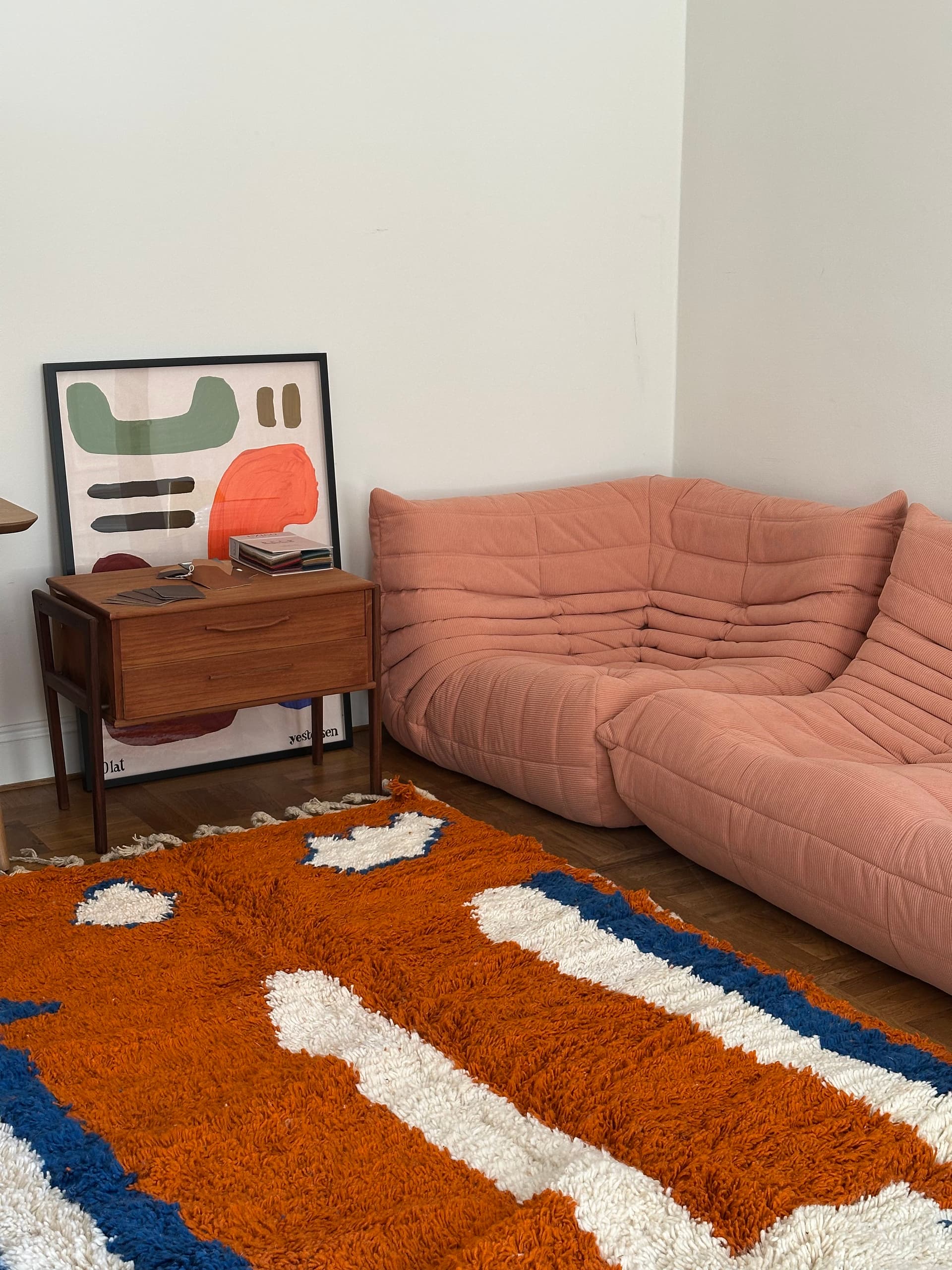 Ręcznie tkany dywan 200x300 cm, wełna, multikolor, Maroko - 353397
