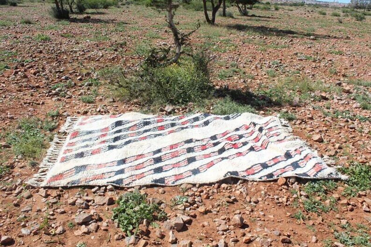 Ręcznie tkany dywan 200x300 cm, wełna, multikolor, Maroko - 198768