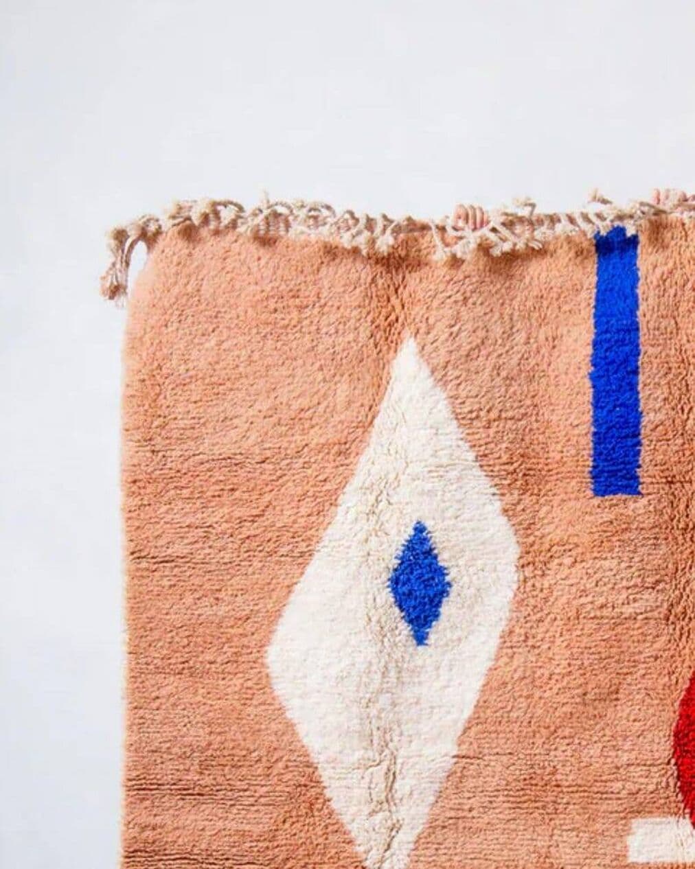 Handwoven rug 250x150 cm, wool, multicolor, Morocco - 200396