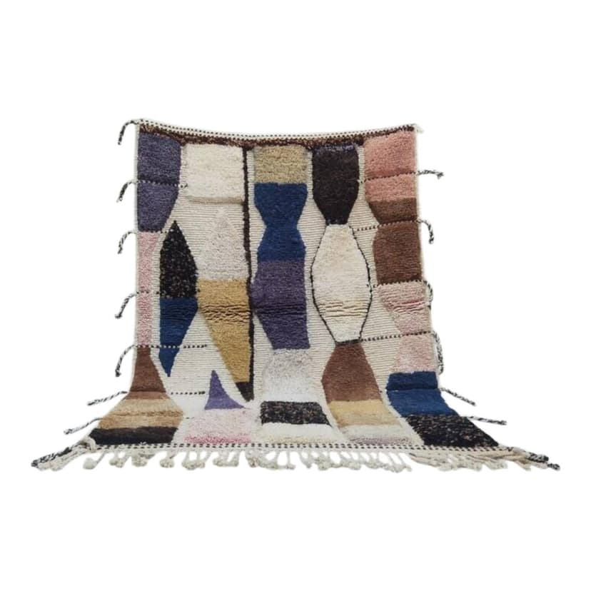 Ręcznie tkany dywan 200x300 cm, wełna, multikolor, Maroko