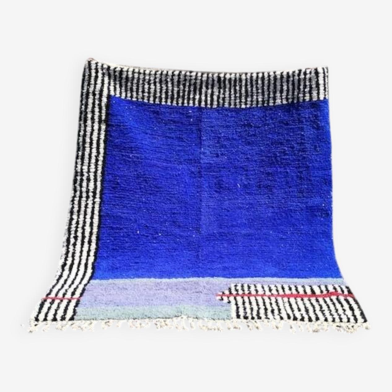 Ręcznie tkany dywan 200x300 cm, wełna, niebieski, Maroko - 201001