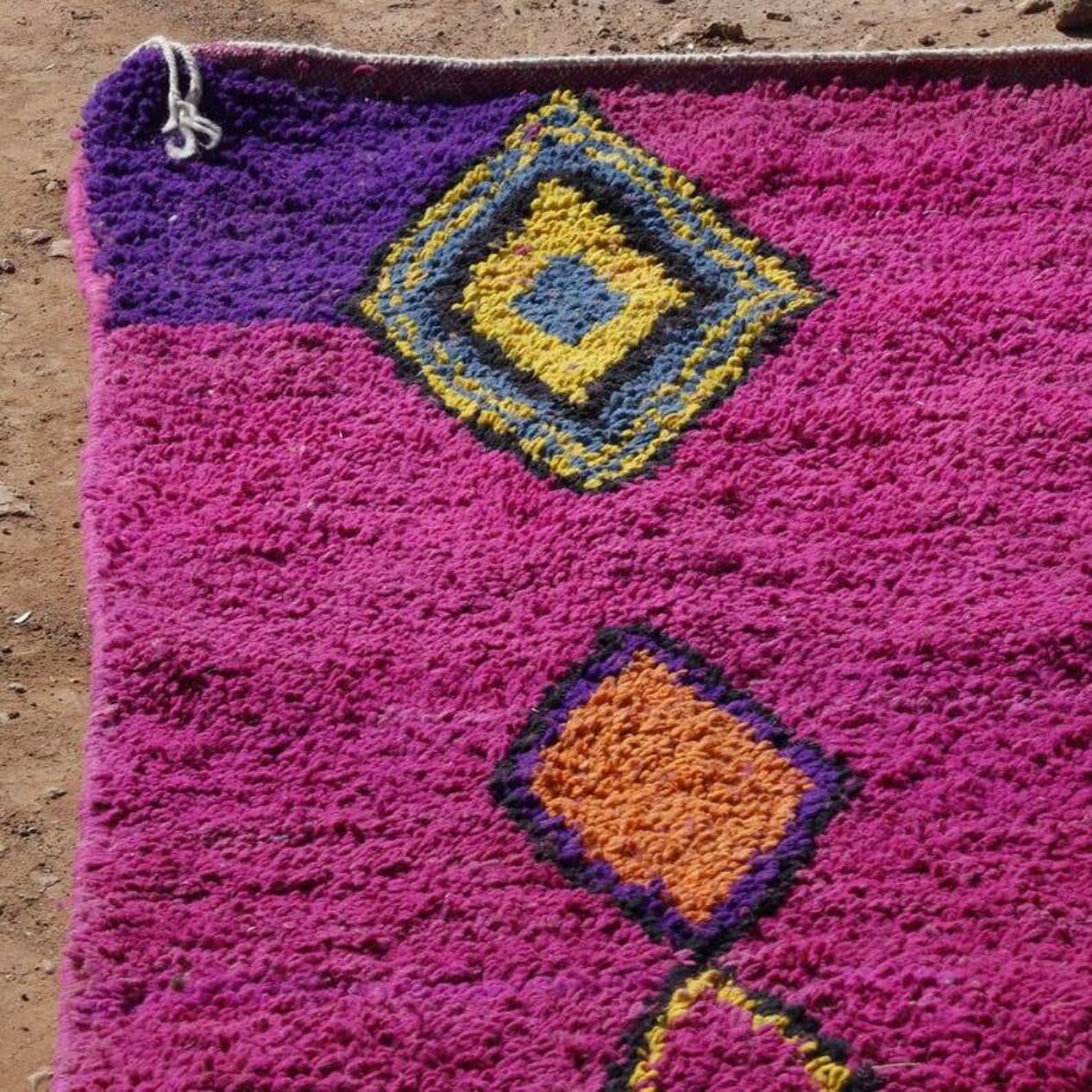 Ręcznie tkany dywan 250x150 cm, wełna, multikolor, Maroko - 200966