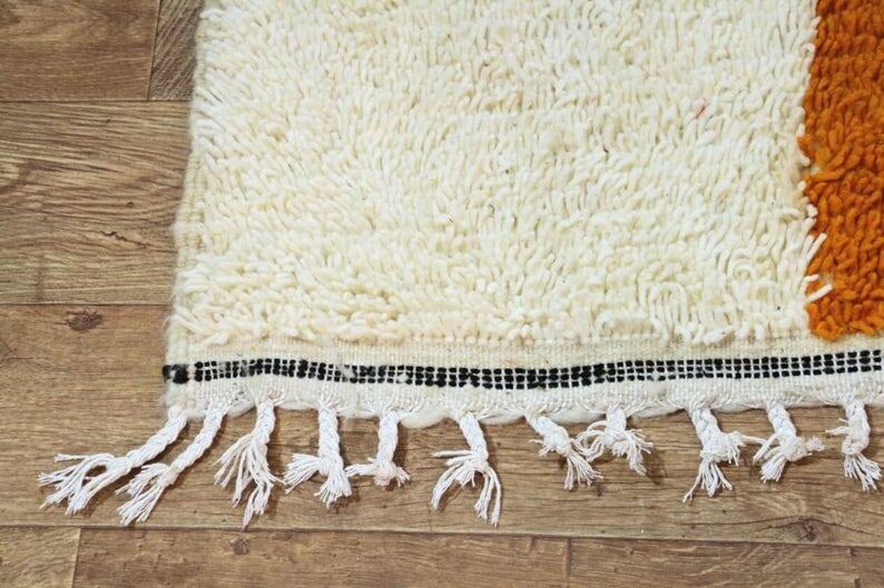 Ręcznie tkany dywan 250x150 cm, wełna, pomarańczowy, Maroko - 200933