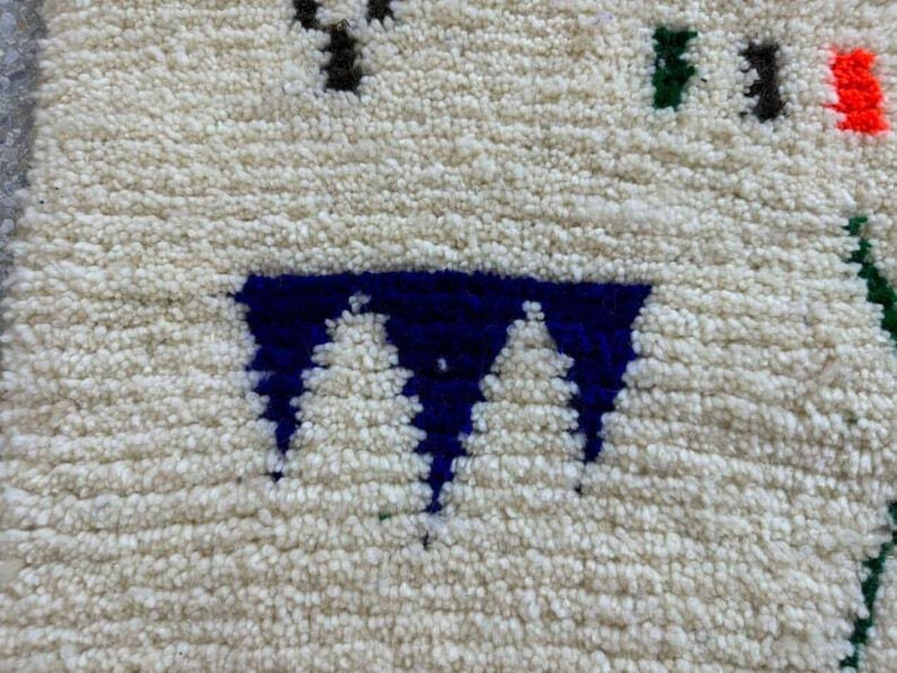 Ręcznie tkany dywan 250x150 cm, wełna, multikolor, Maroko - 200714