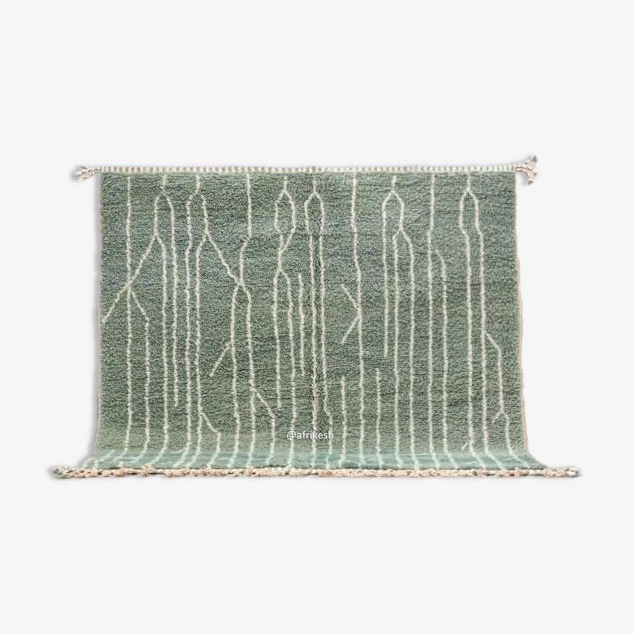 Ręcznie tkany dywan 250x200 cm, wełna, zielony, Maroko - 200697