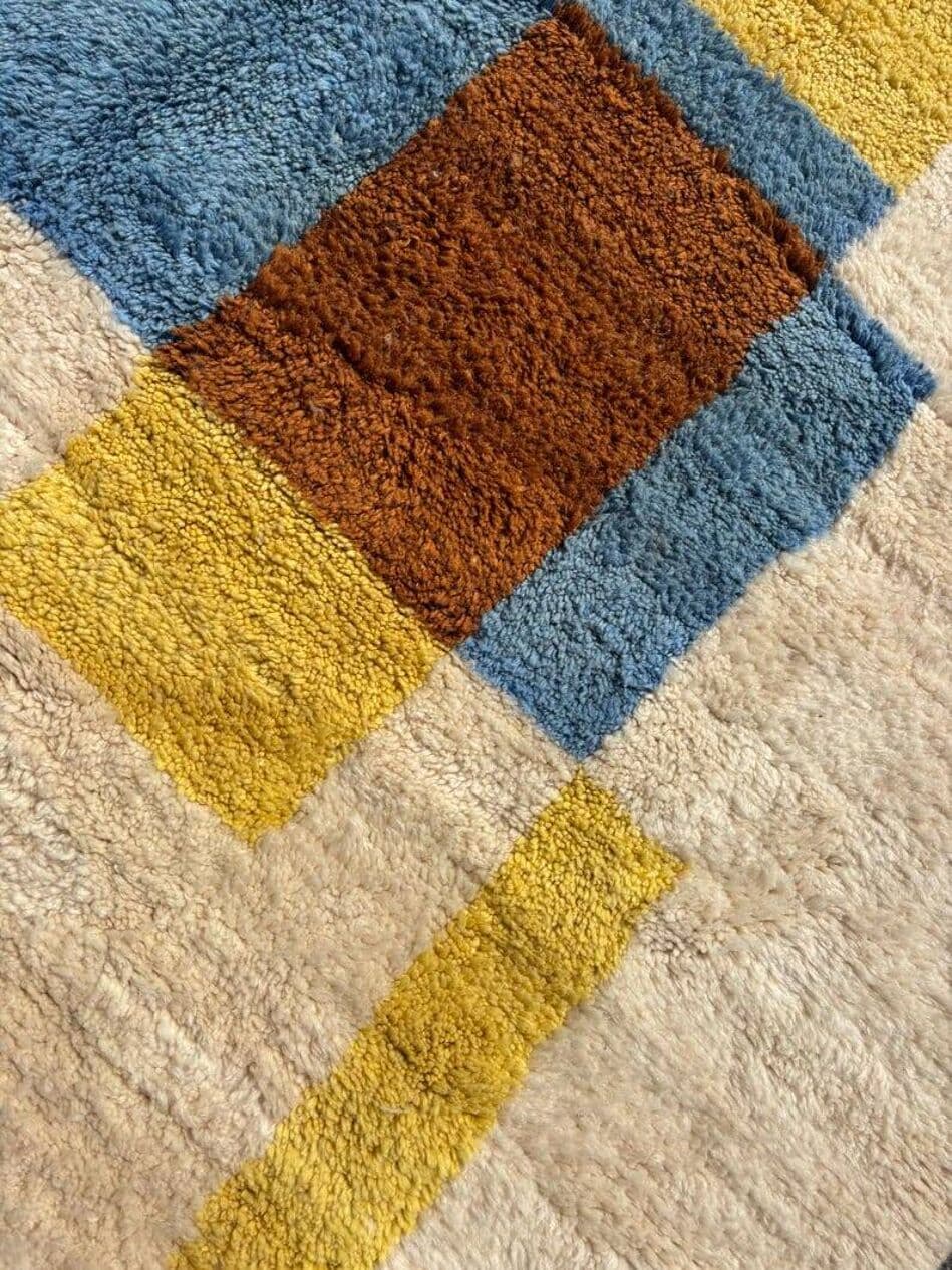 Ręcznie tkany dywan 200x300 cm, wełna, multikolor, Maroko - 201693