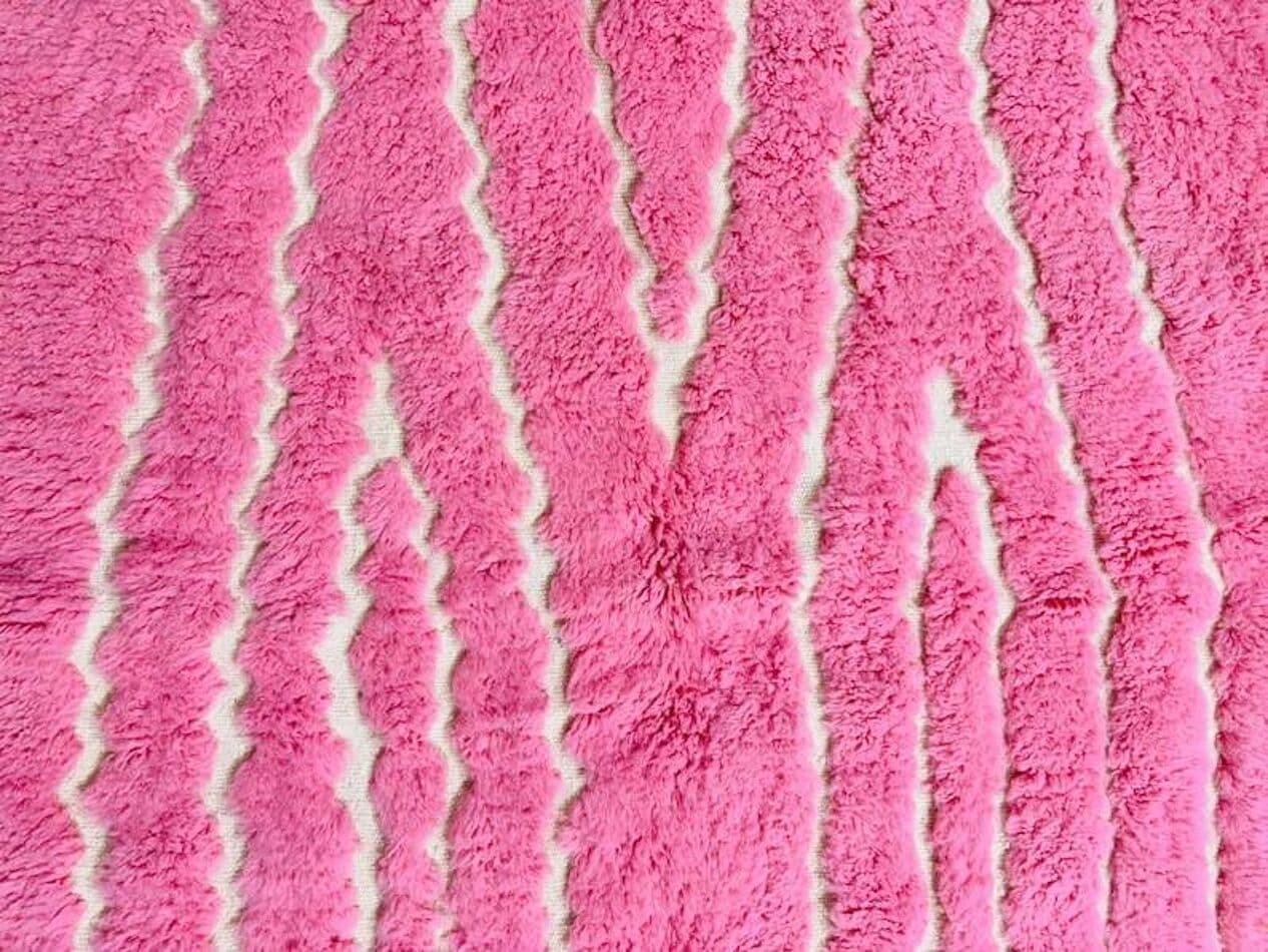 Ręcznie tkany dywan 250x150 cm, wełna, różowy, Maroko - 201672