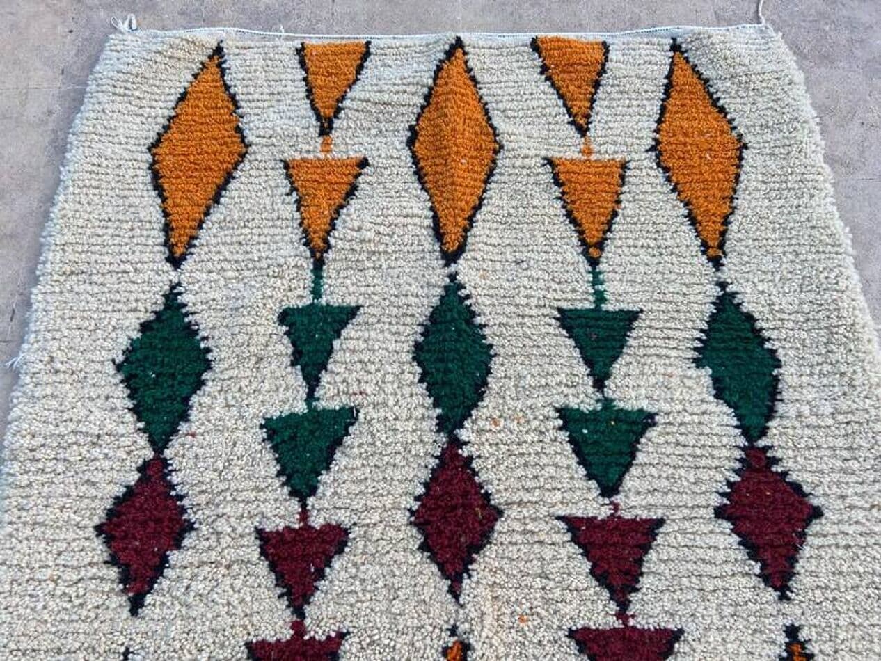 Handwoven rug 200x300 cm, wool, multicolor, Morocco - 201524