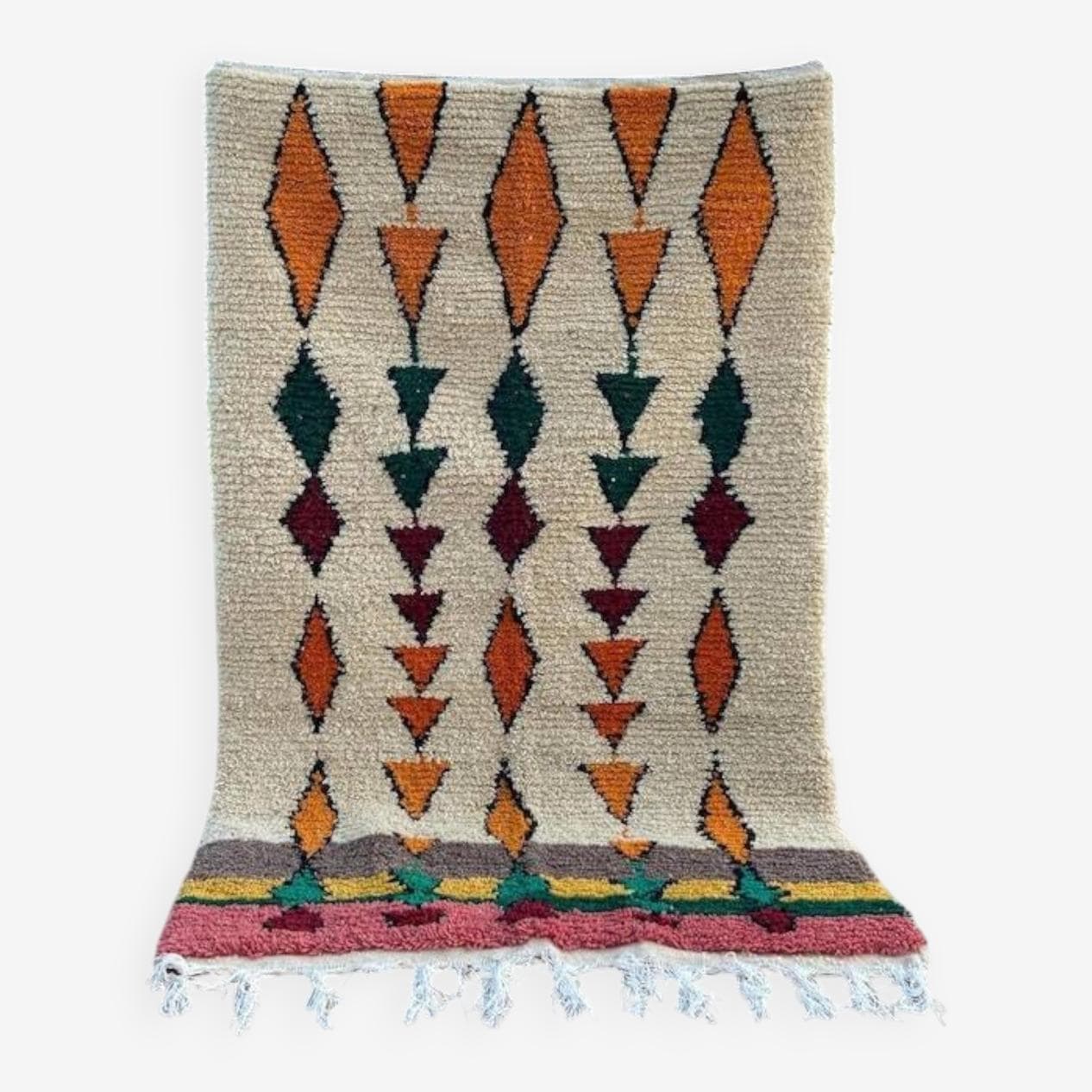 Handwoven rug 200x300 cm, wool, multicolor, Morocco - 201518