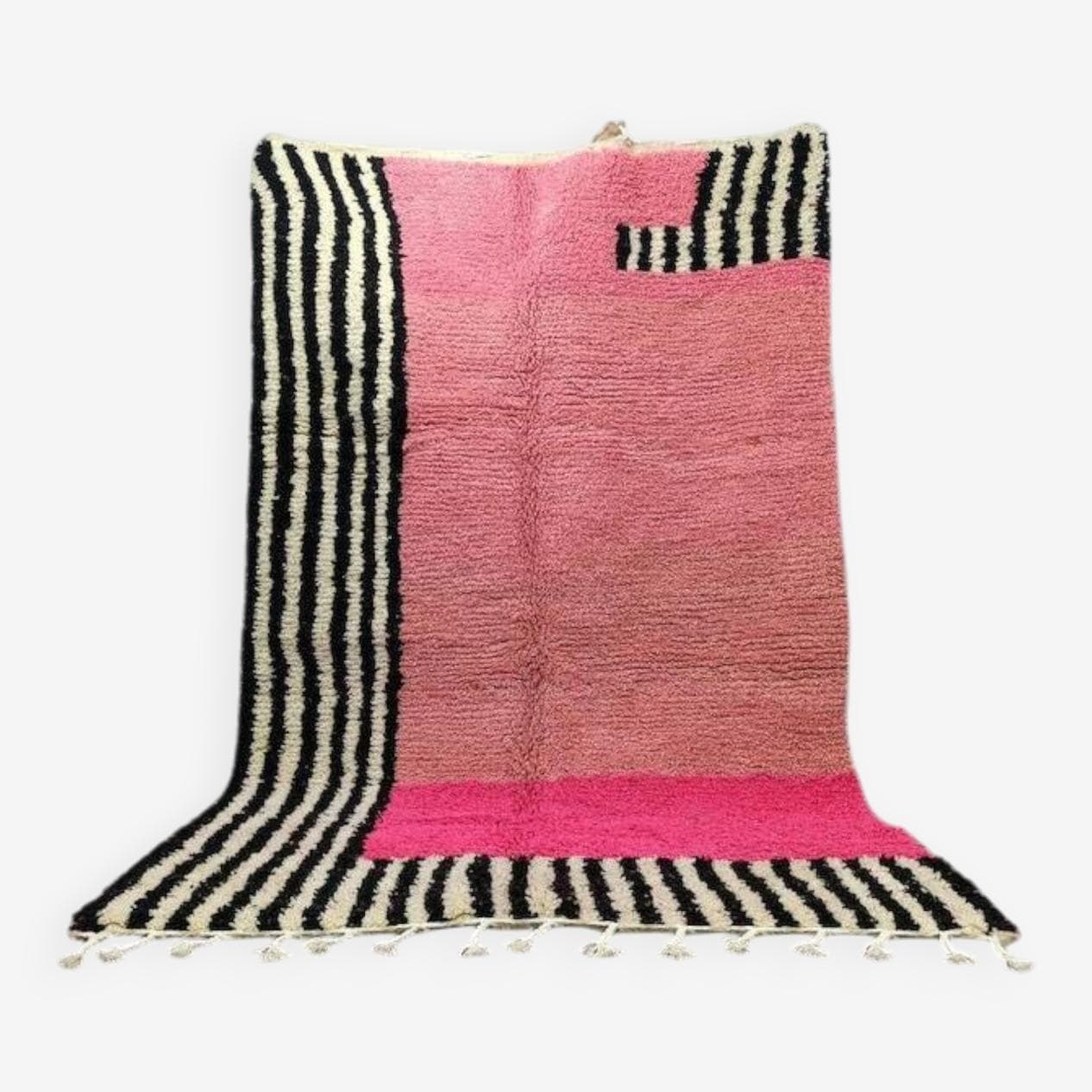 Ręcznie tkany dywan 250x150 cm, wełna, różowy, Maroko - 201408