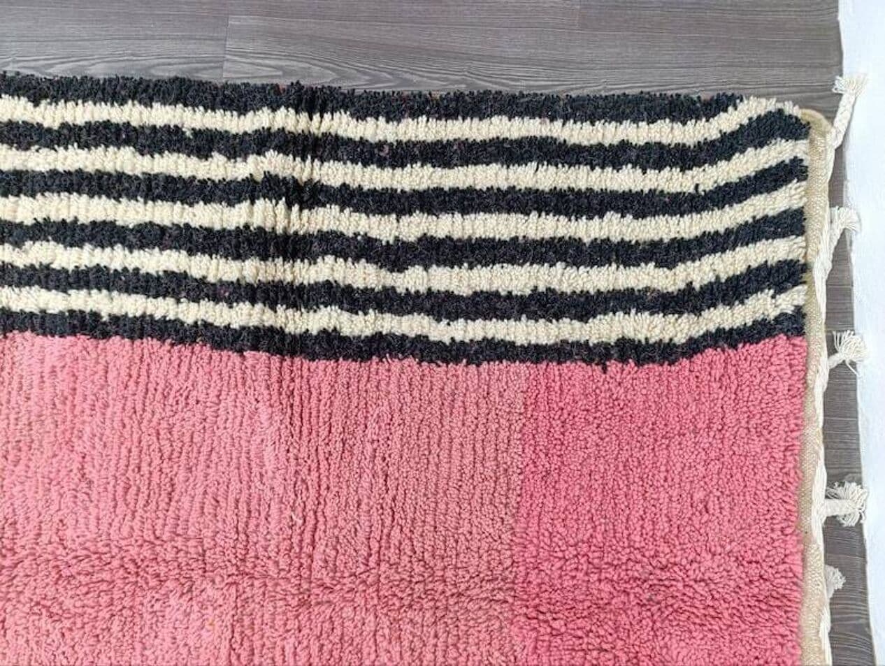 Ręcznie tkany dywan 250x150 cm, wełna, różowy, Maroko - 201413