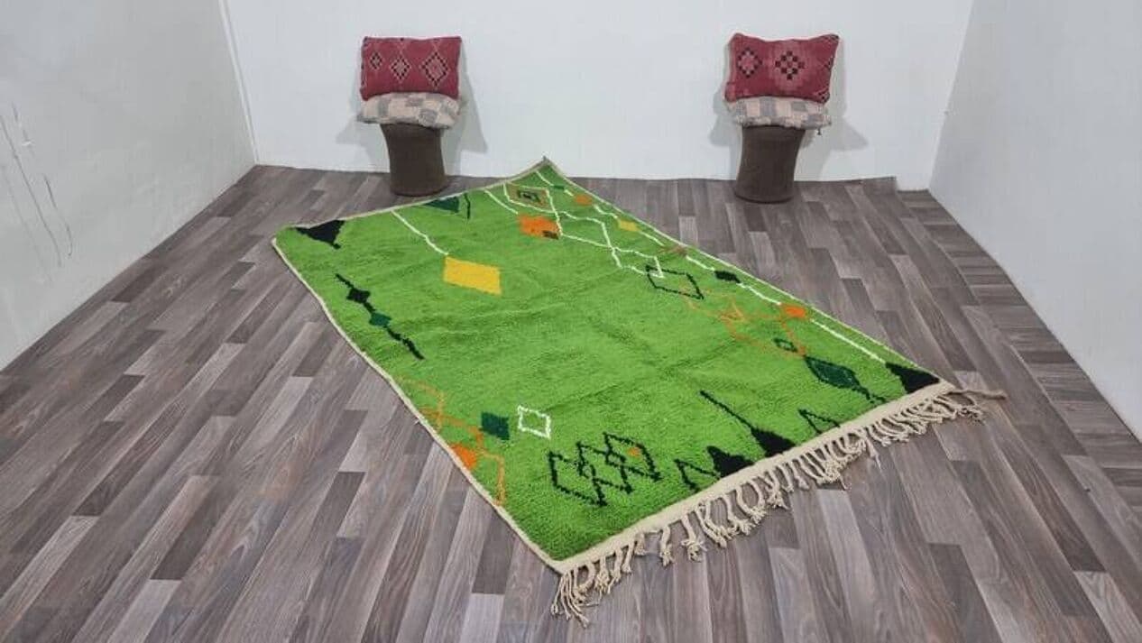 Handwoven rug 250x150 cm, wool, multicolour, Morocco - 201378