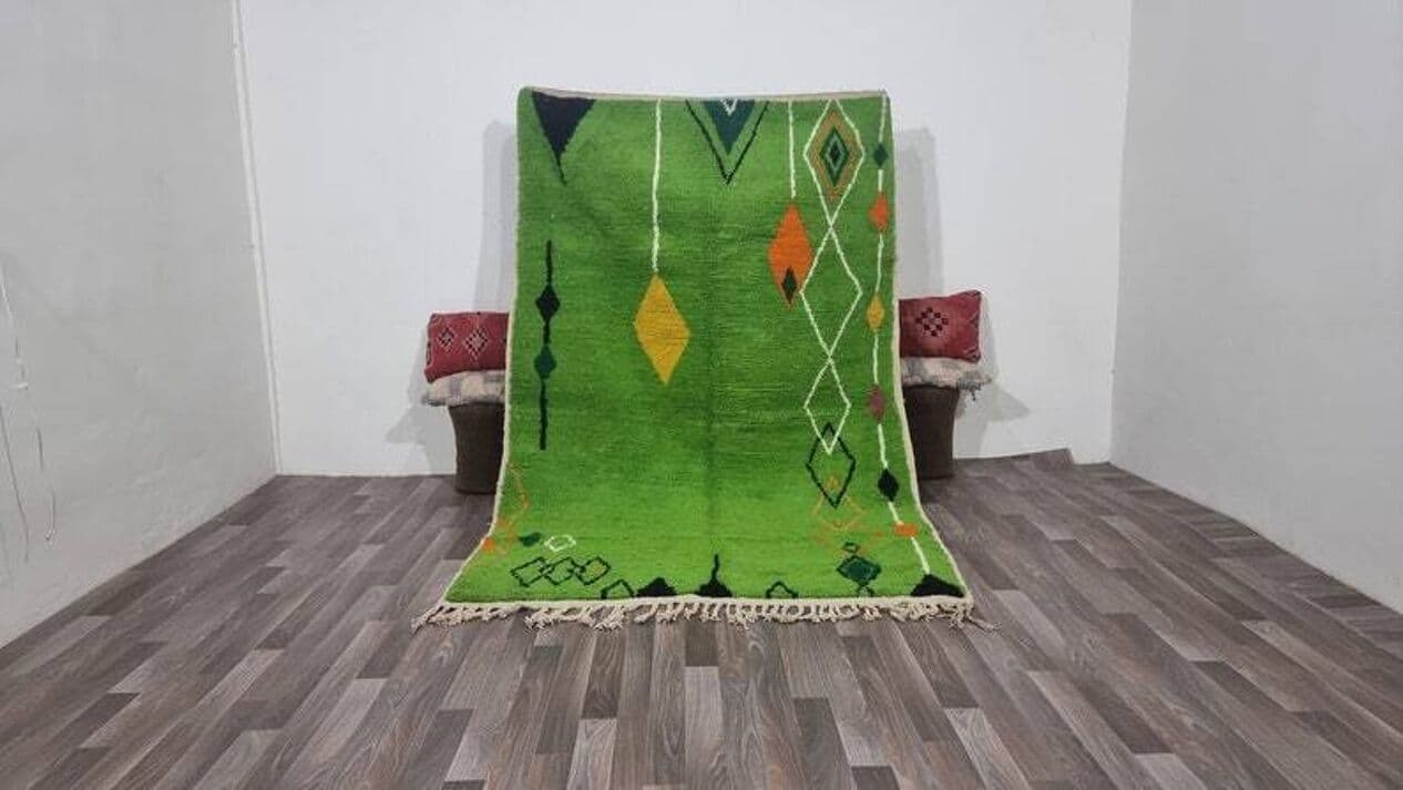 Handwoven rug 250x150 cm, wool, multicolour, Morocco - 201373