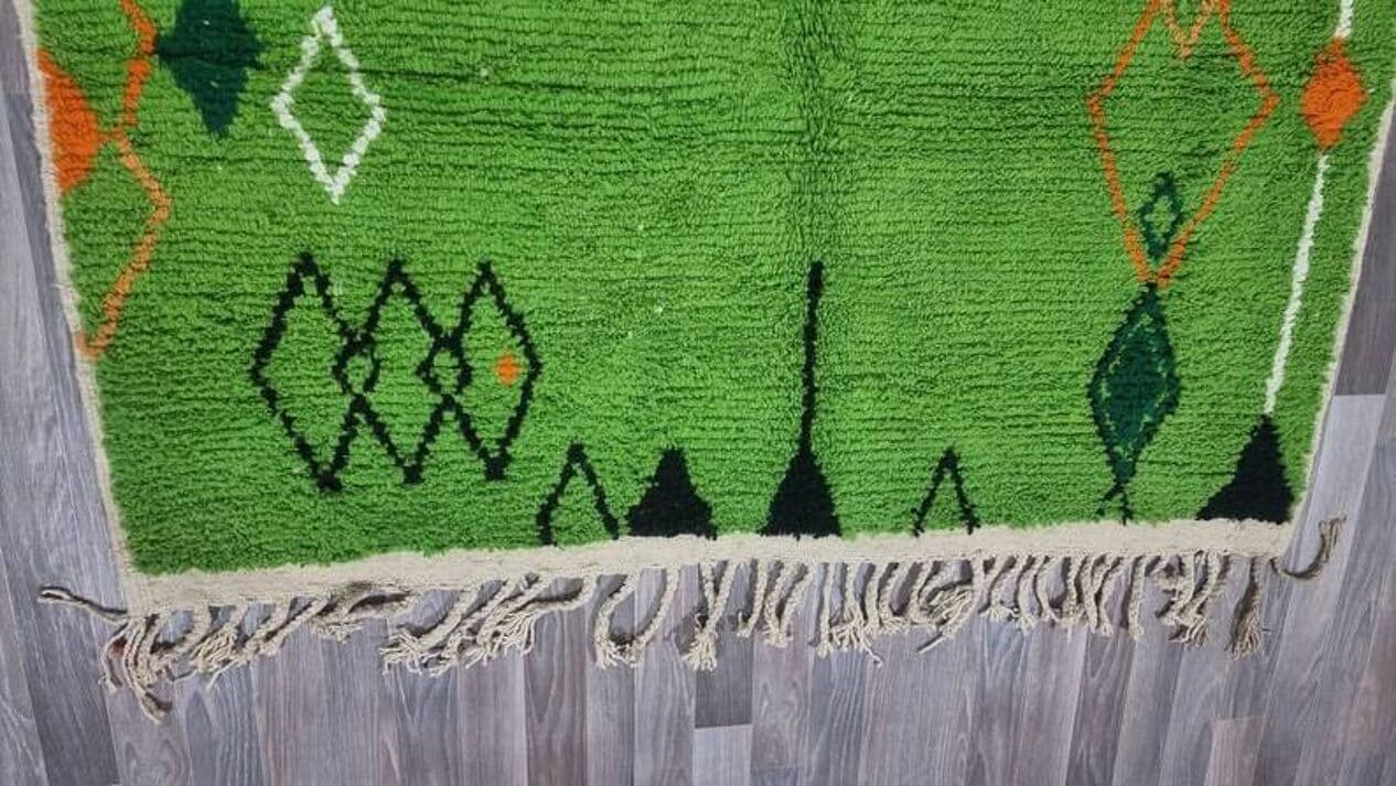 Handwoven rug 250x150 cm, wool, multicolour, Morocco - 201375