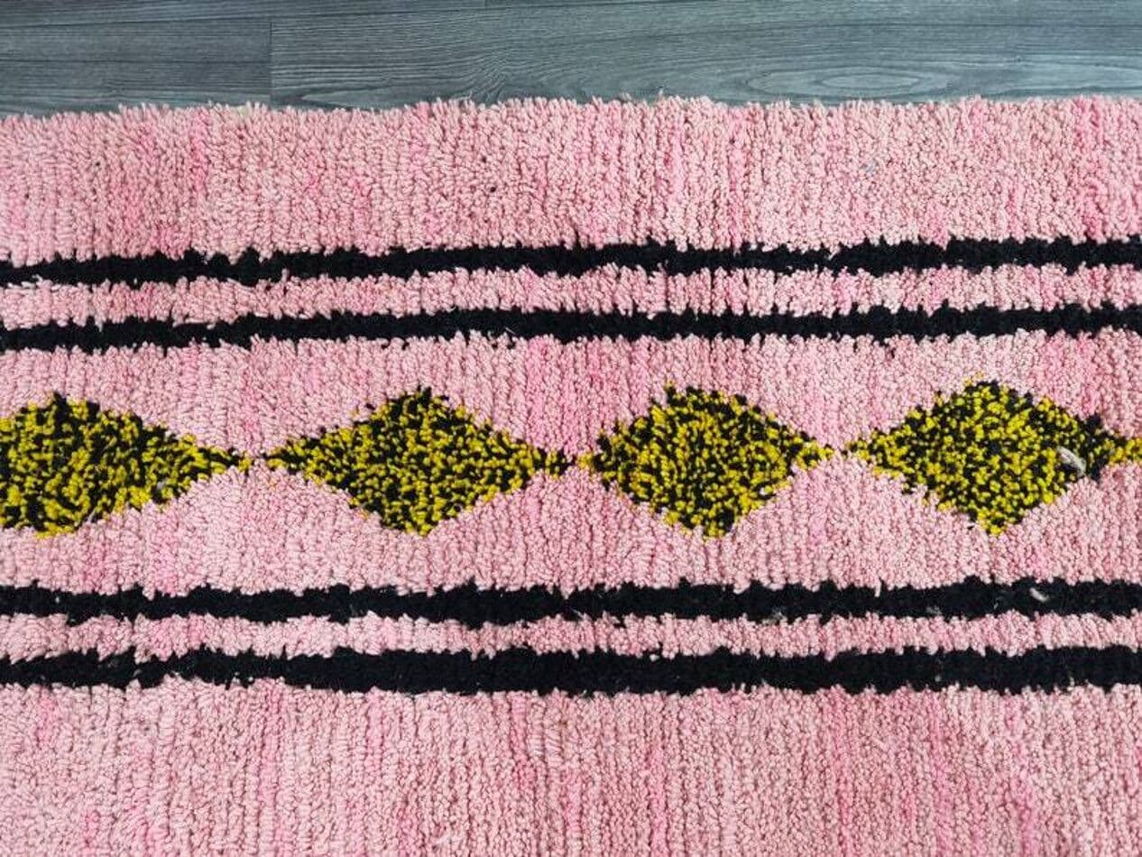 Ręcznie tkany dywan 300x200 cm, wełna, różowy, Maroko - 203032