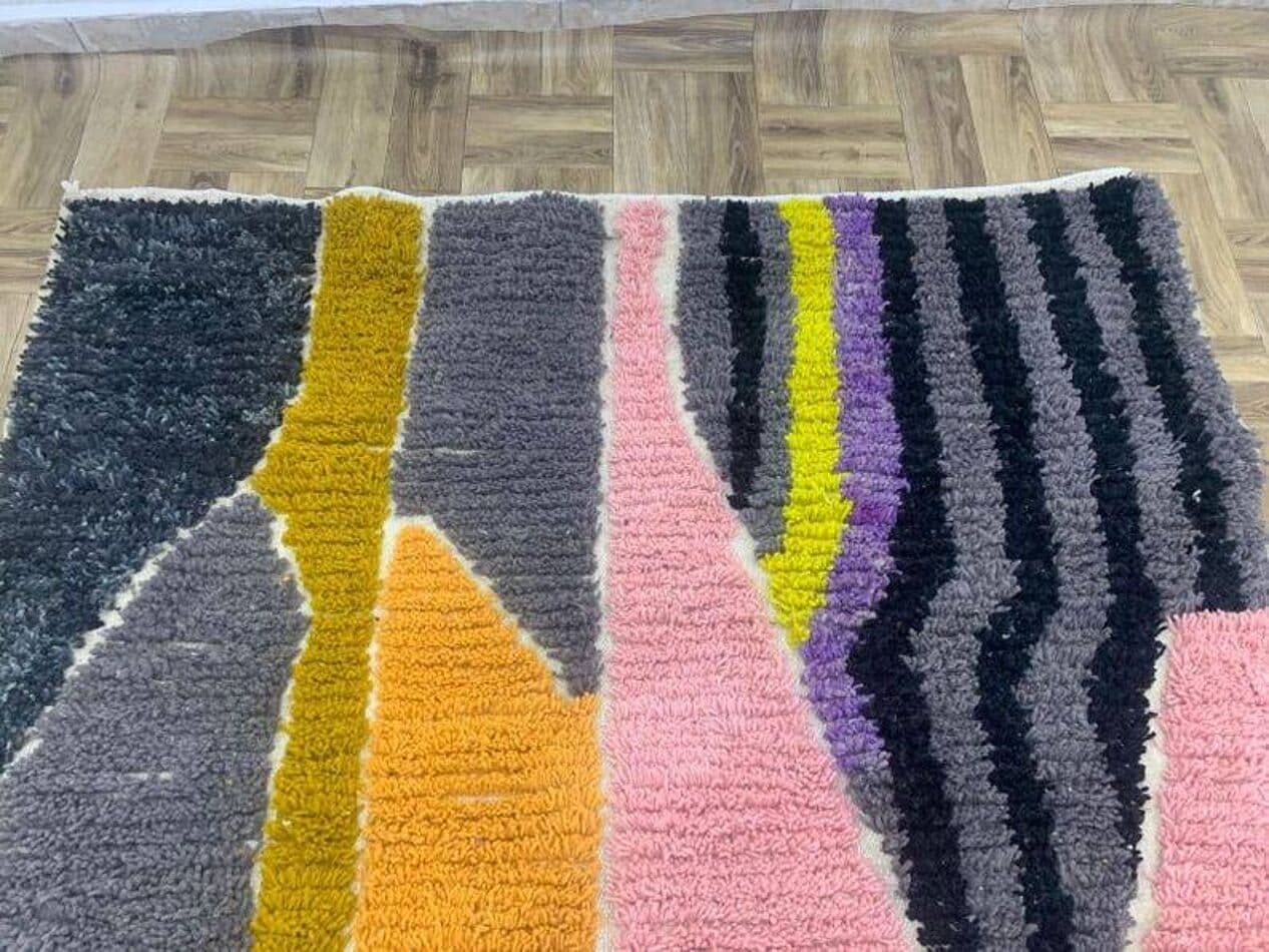 Ręcznie tkany dywan 250x150 cm, wełna, multikolor, Maroko - 202944