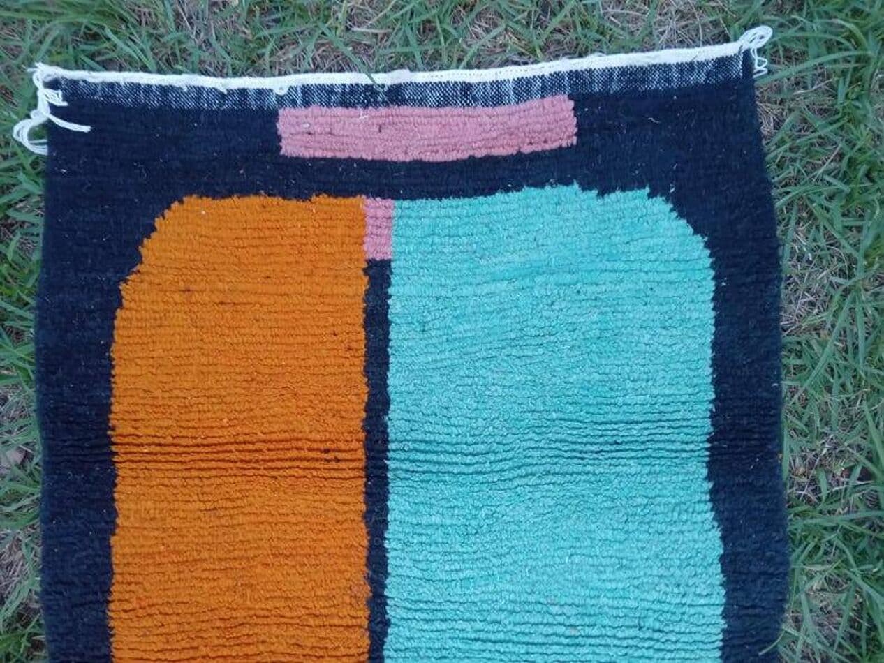 Ręcznie tkany dywan 200x300 cm, wełna, multikolor, Maroko - 202896