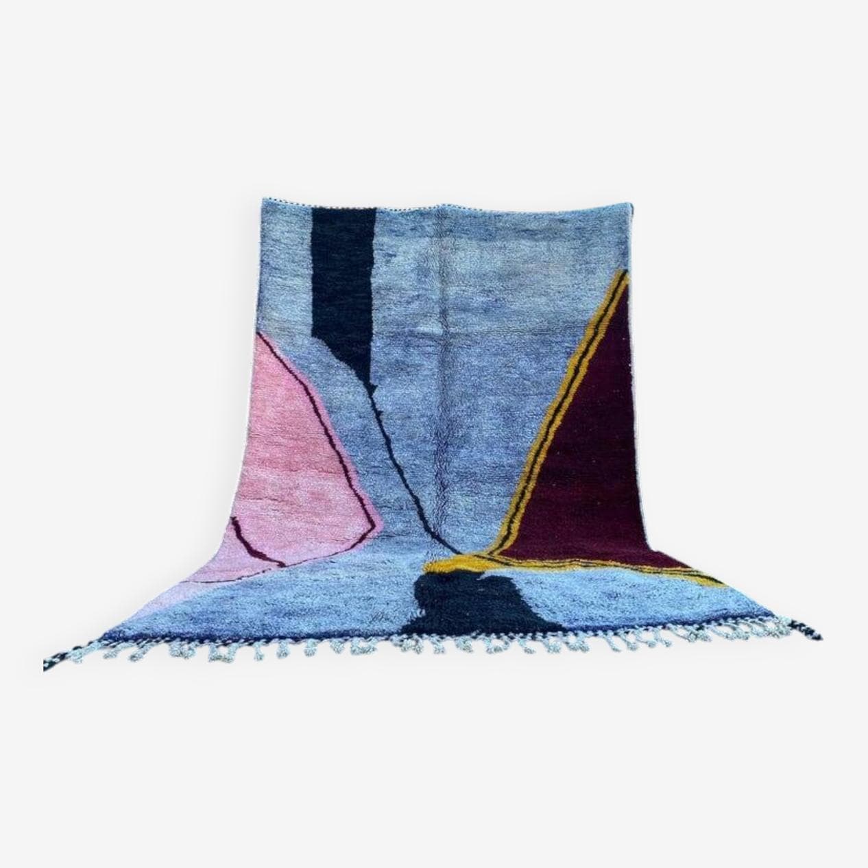 Ręcznie tkany dywan 250x150 cm, wełna, multikolor, Maroko - 202787