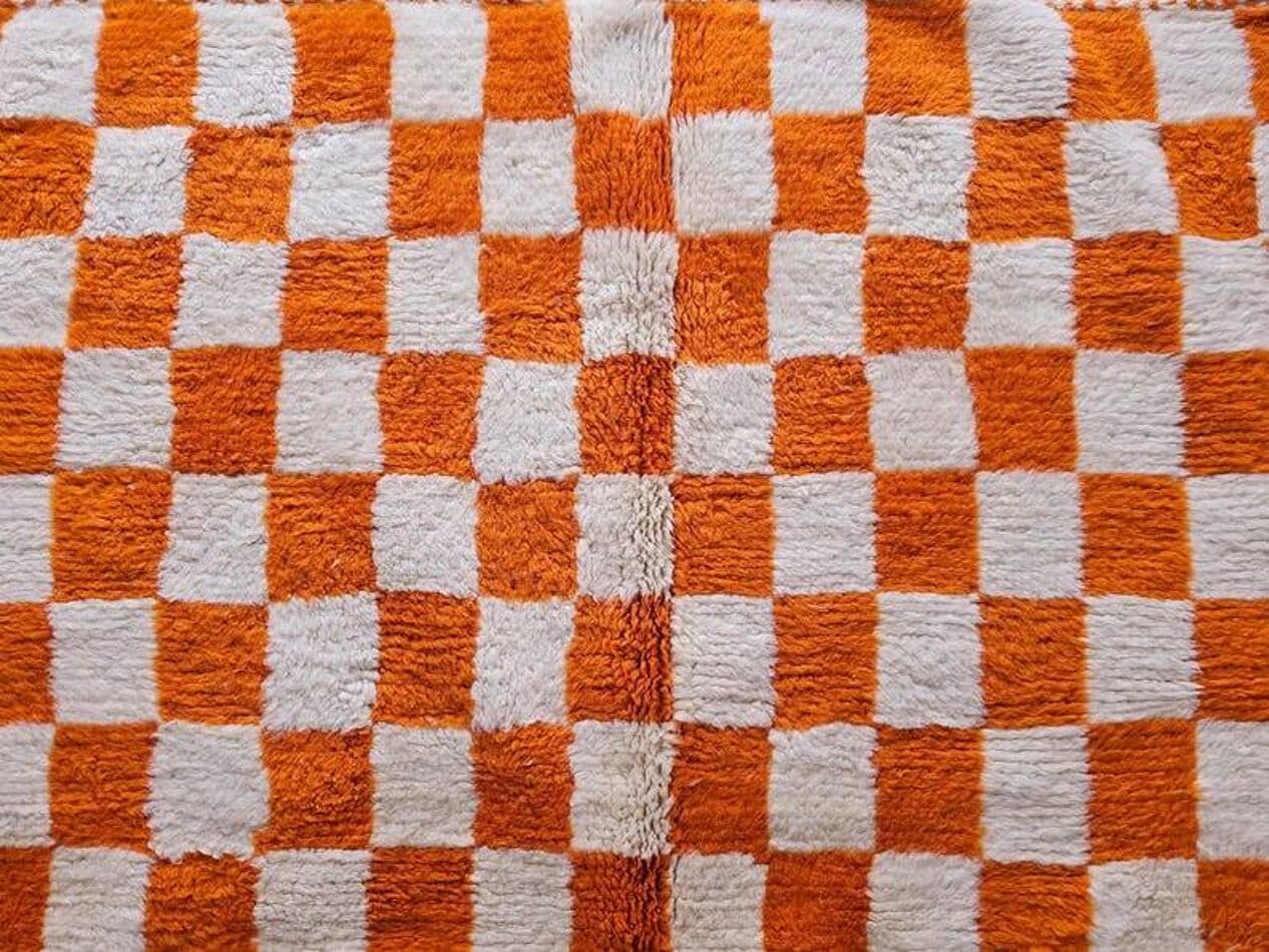 Ręcznie tkany dywan 250x150 cm, wełna, pomarańczowy, Maroko - 202632