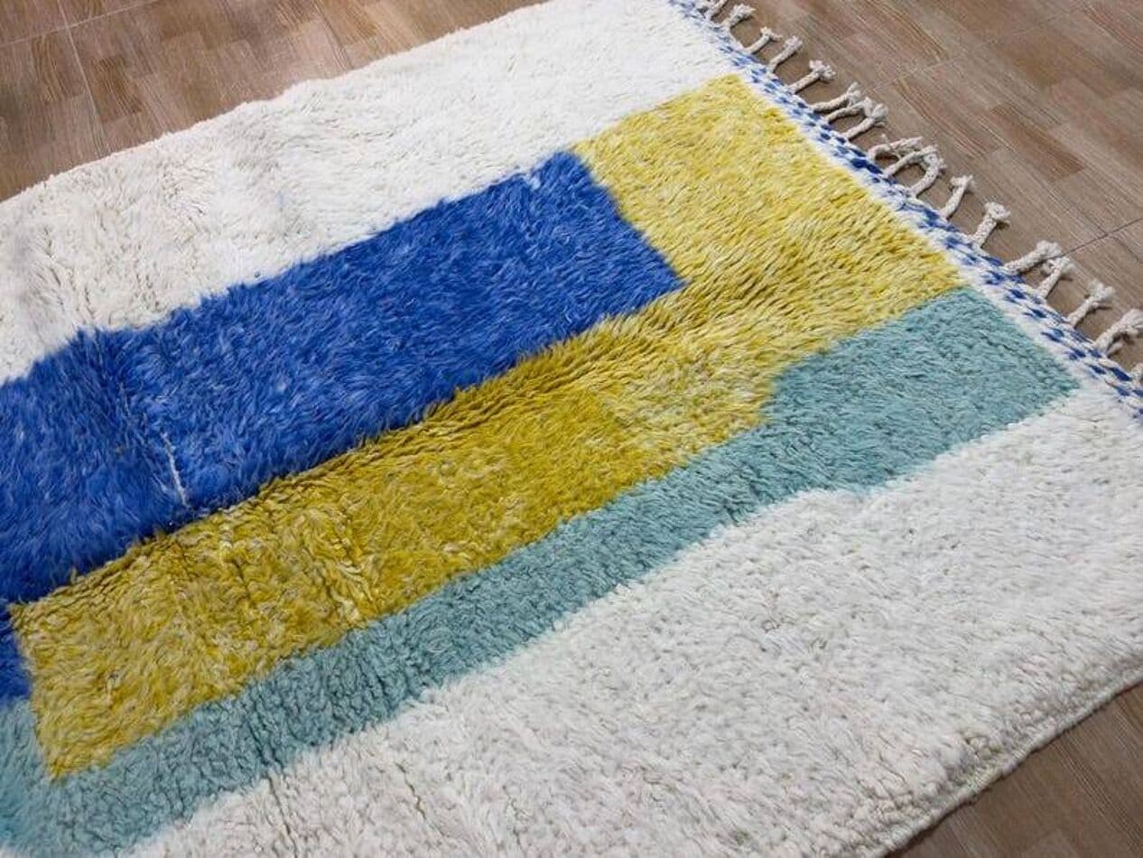 Ręcznie tkany dywan 200x300 cm, wełna, multikolor, Maroko - 202602