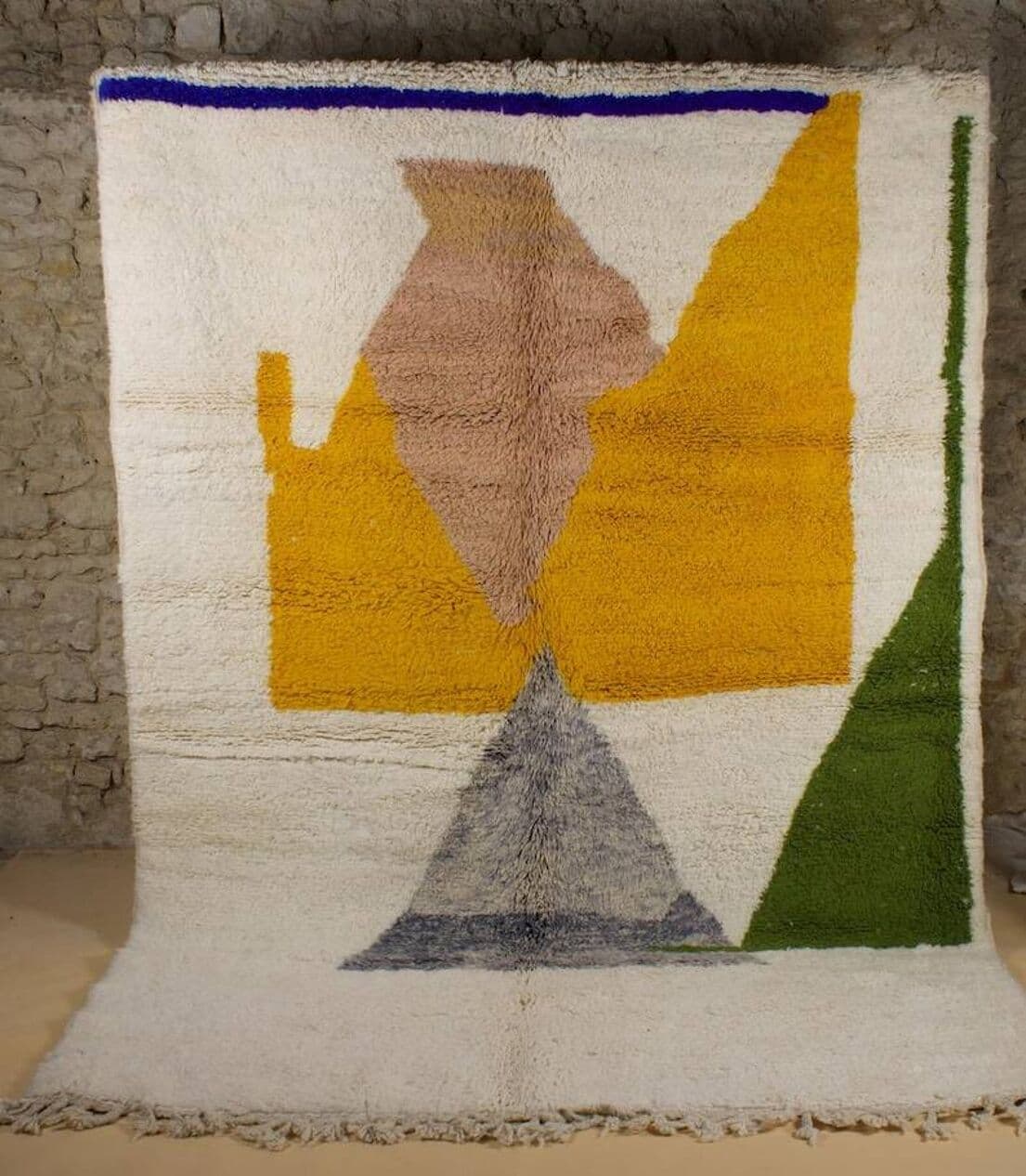 Ręcznie tkany dywan 200x300 cm, wełna, multikolor, Maroko - 202479