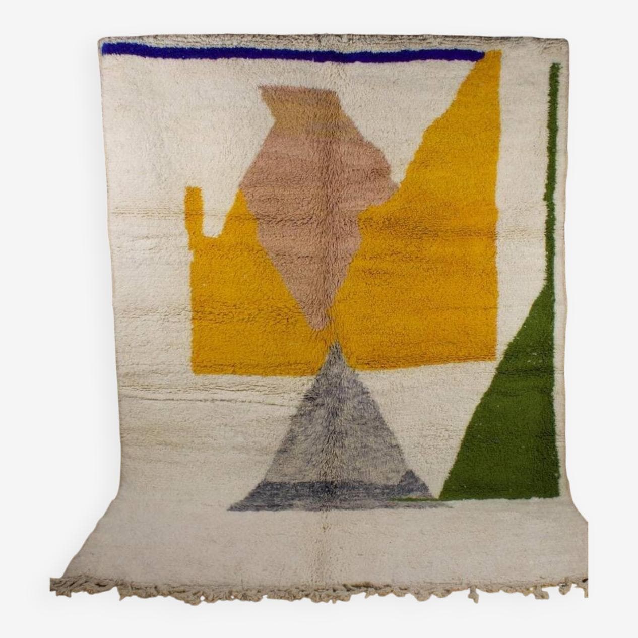 Ręcznie tkany dywan 200x300 cm, wełna, multikolor, Maroko - 202478