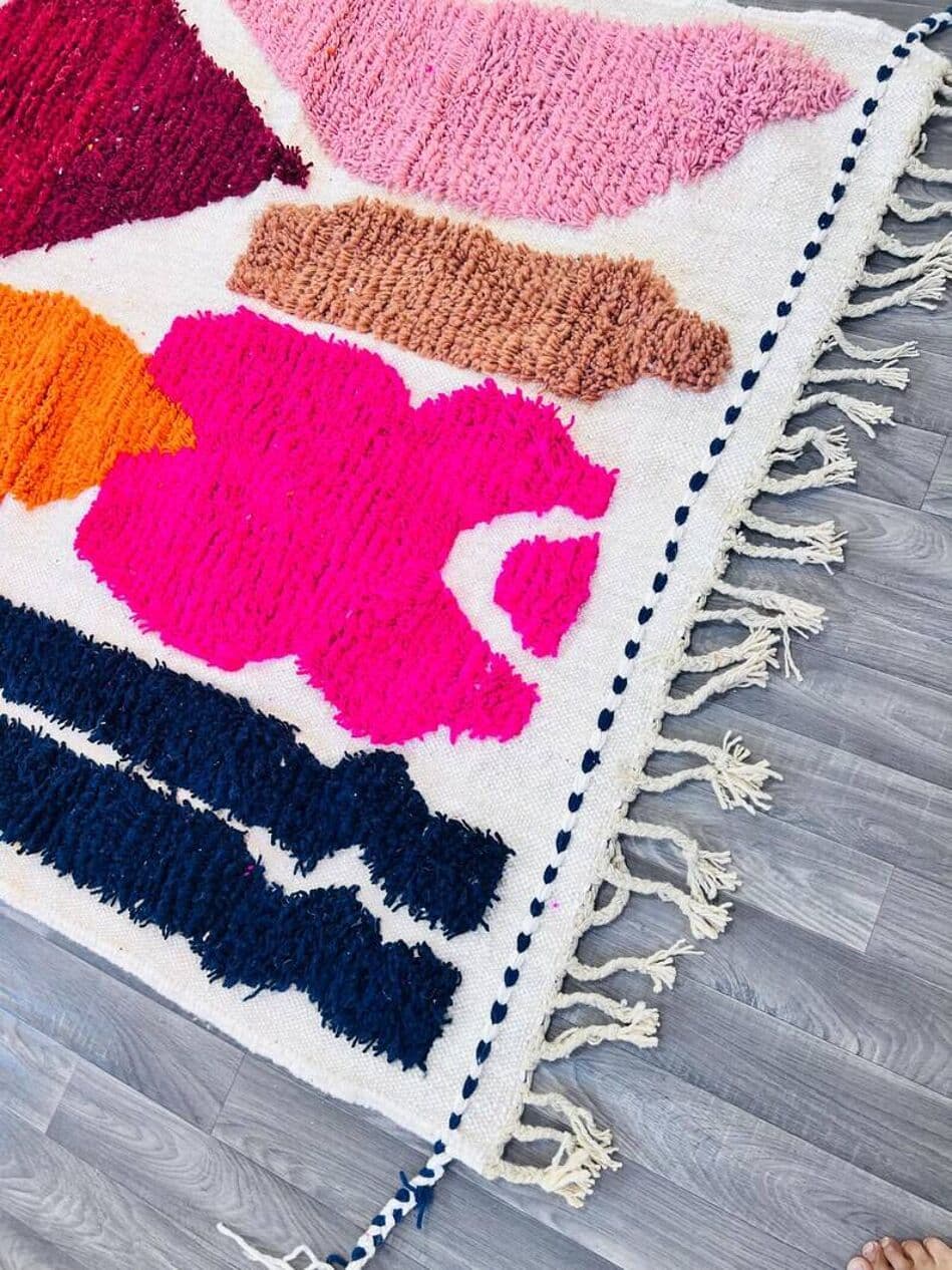 Ręcznie tkany dywan 200x300 cm, wełna, wielokolorowy, Maroko - 202425