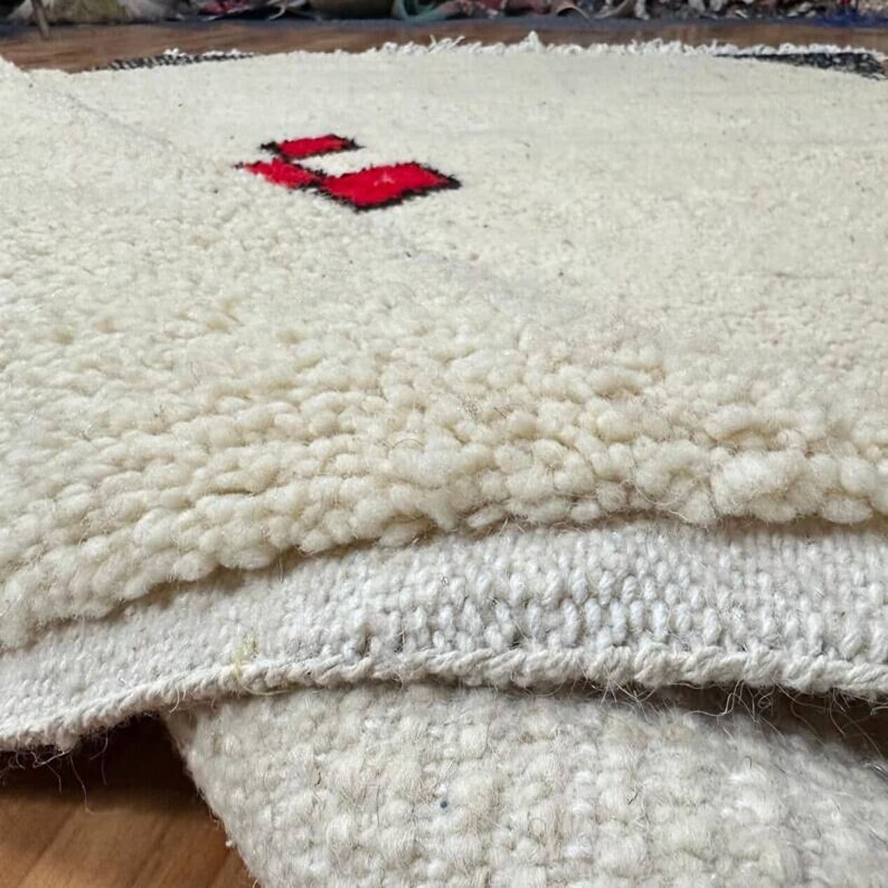 Ręcznie tkany dywan 100x200 cm, wełna, multikolor, Maroko - 202415