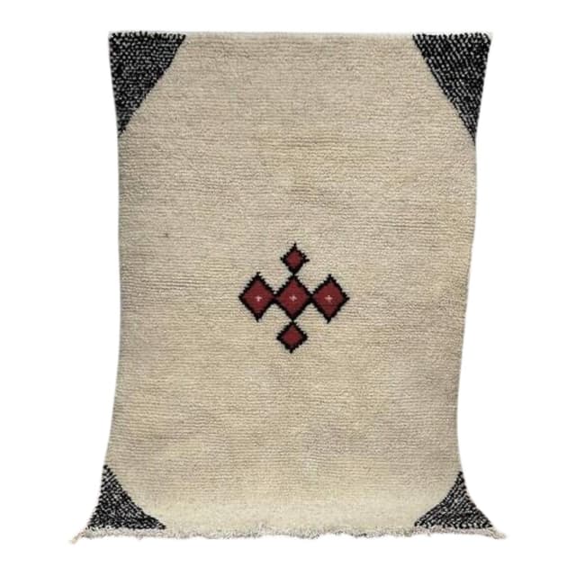 Ręcznie tkany dywan 100x200 cm, wełna, multikolor, Maroko - WYMIARY