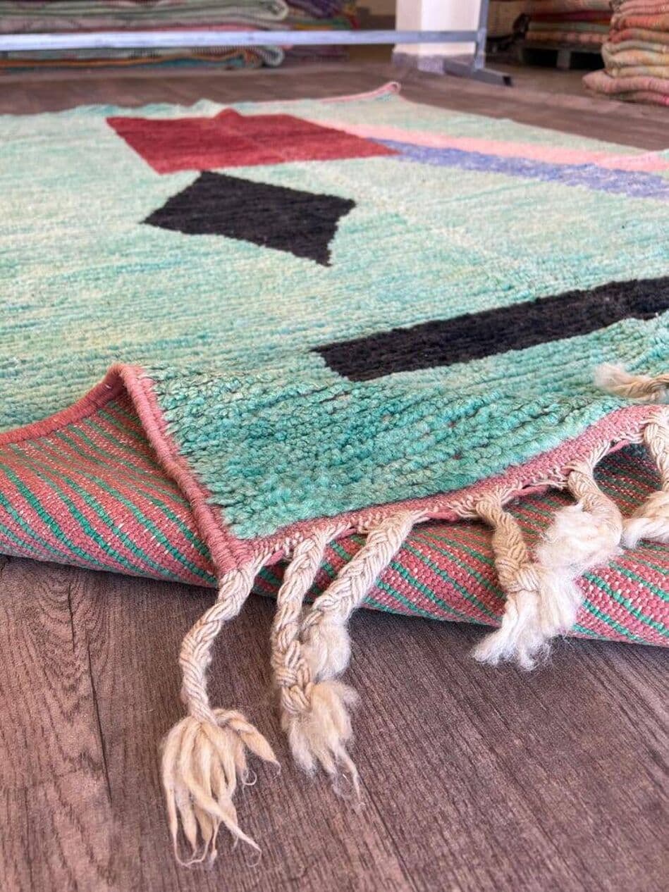 Ręcznie tkany dywan 250x150 cm, wełna, multikolor, Maroko - 202337