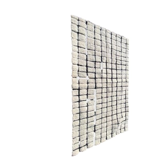 Ręcznie tkany dywan 200x300 cm, wełna, biały, czarny, Maroko - WYMIARY