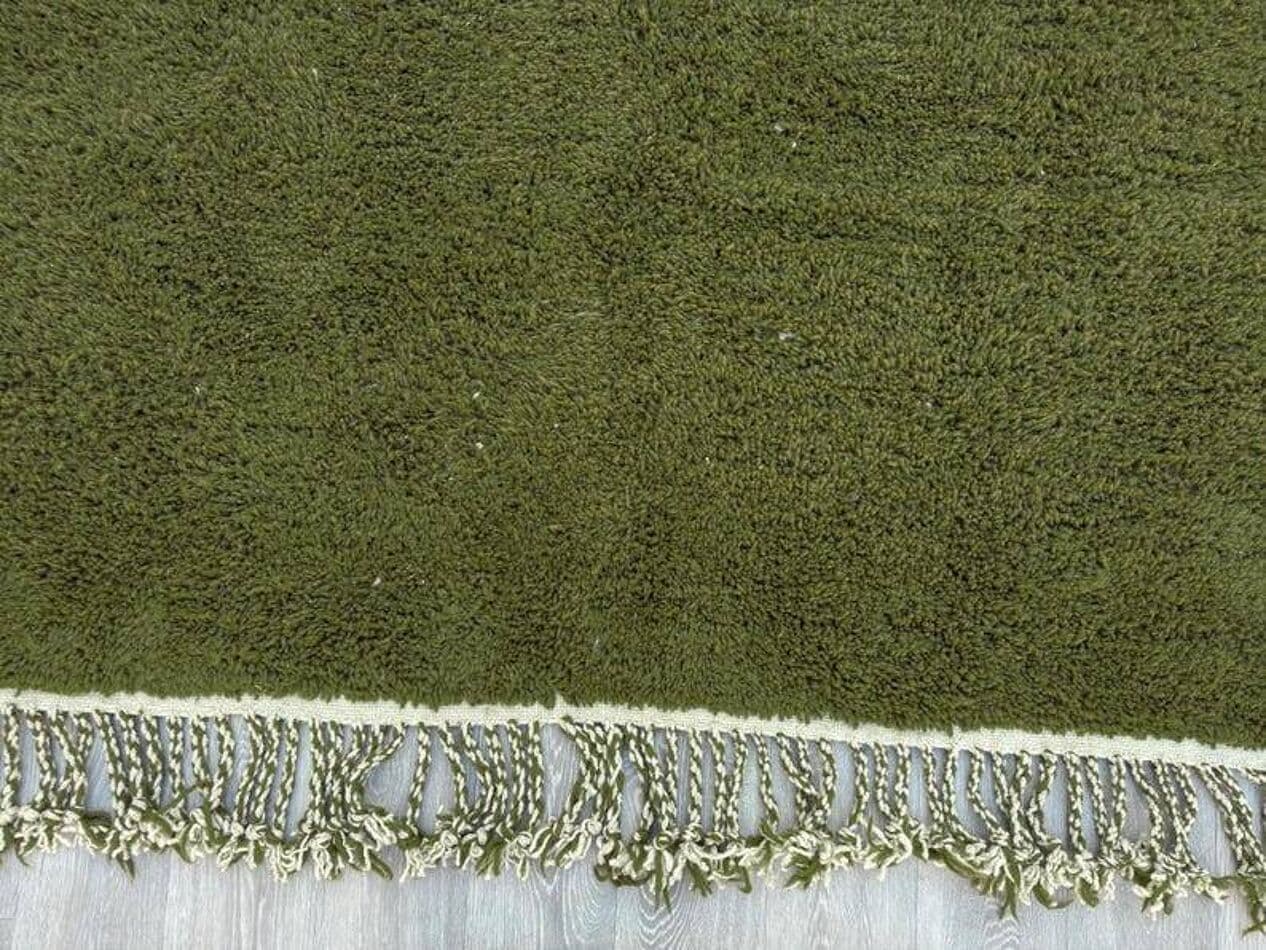 Ręcznie tkany dywan 200x300 cm, wełna, oliwkowy, Maroko - 203324