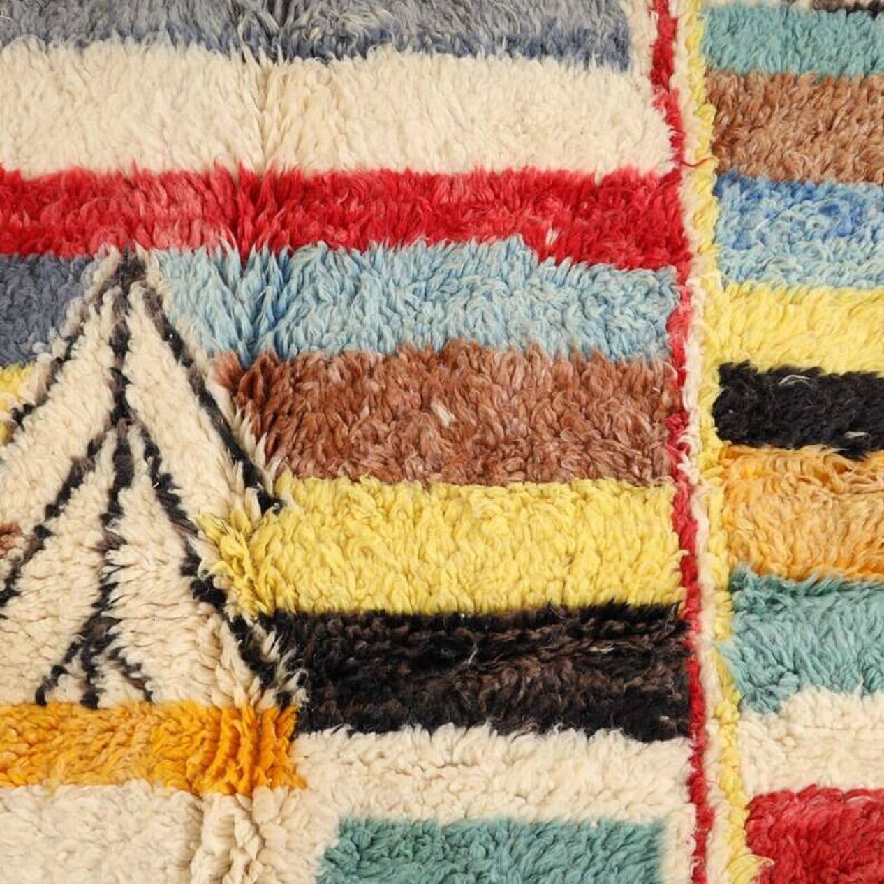 Ręcznie tkany dywan 200x300 cm, wełna, multikolor, Maroko - 203316