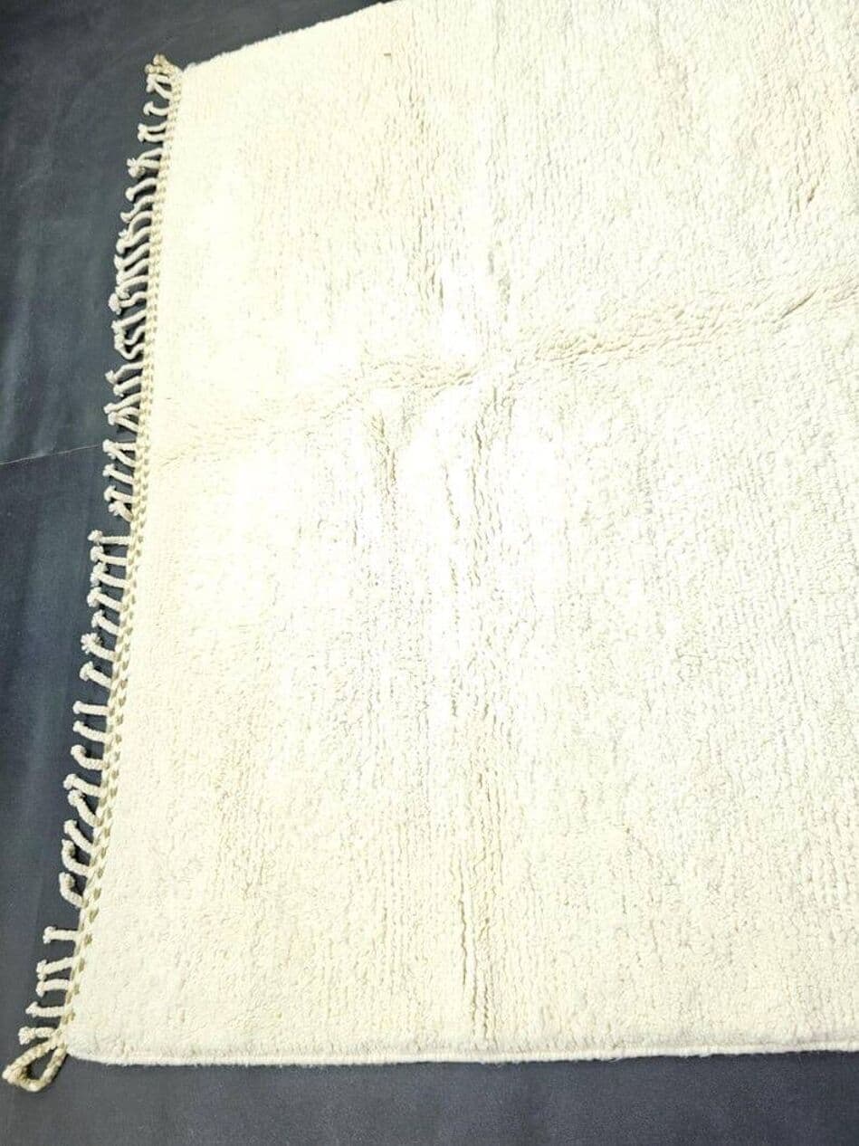 Ręcznie tkany dywan 200x300 cm, wełna, kremowy, szary, żółty, oliwkowy, Maroko - 203290