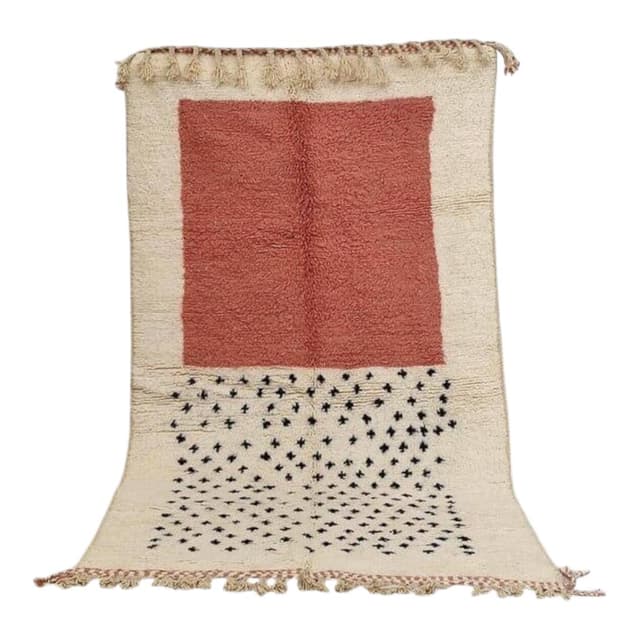 Ręcznie tkany dywan 100x200 cm, wełna, multikolor, Maroko - WYMIARY