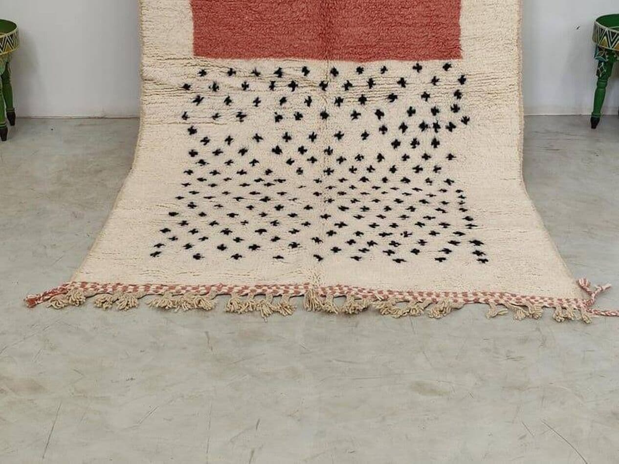 Ręcznie tkany dywan 100x200 cm, wełna, multikolor, Maroko - 203266