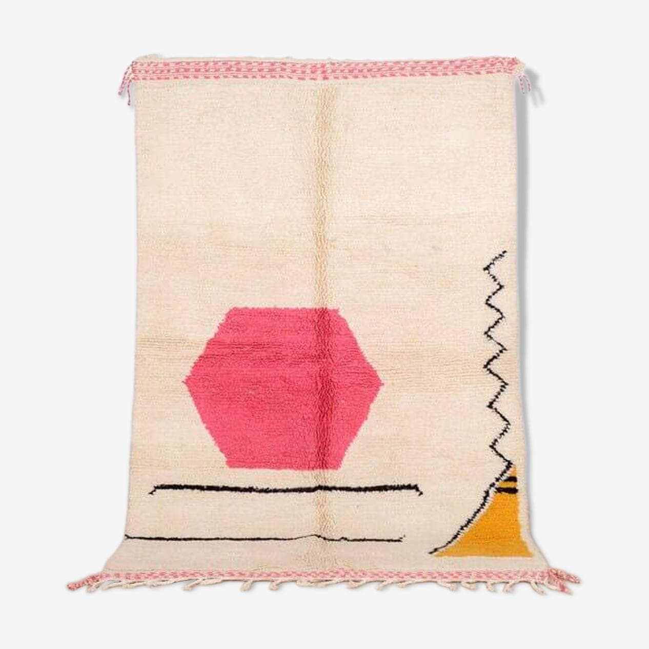 Ręcznie tkany dywan 150x250 cm, wełna, multikolor, Maroko - 203254