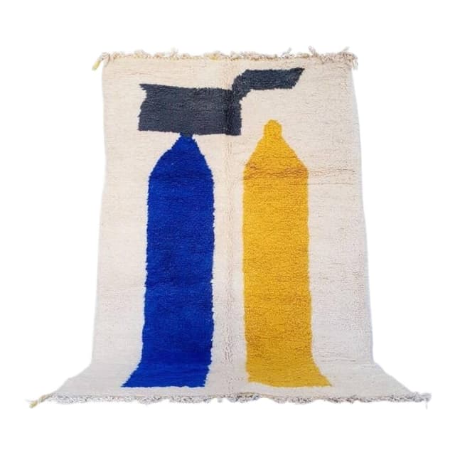 Ręcznie tkany dywan 200x300 cm, wełna, multikolor, Maroko - WYMIARY