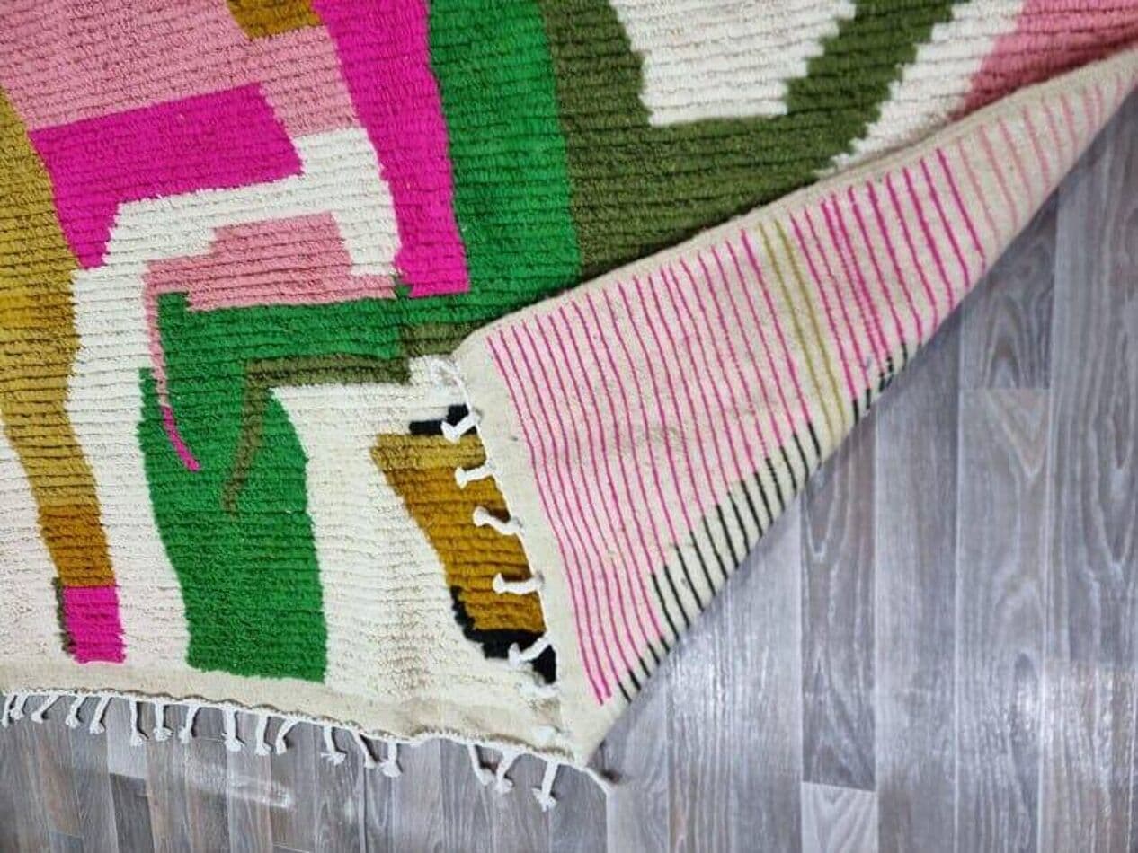 Ręcznie tkany dywan 100x200 cm, wełna, multikolor, Maroko - 205702