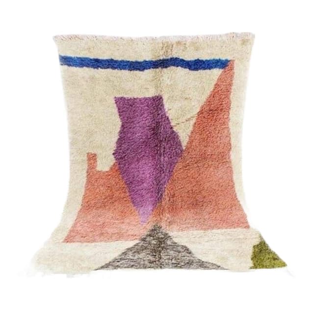 Ręcznie tkany dywan 150x250 cm, wełna, multikolor, Maroko - WYMIARY