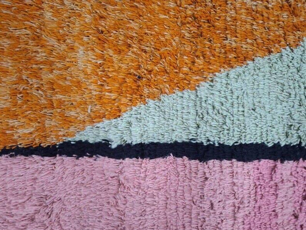 Ręcznie tkany dywan 100x200 cm, wełna, multikolor, Maroko - 205556