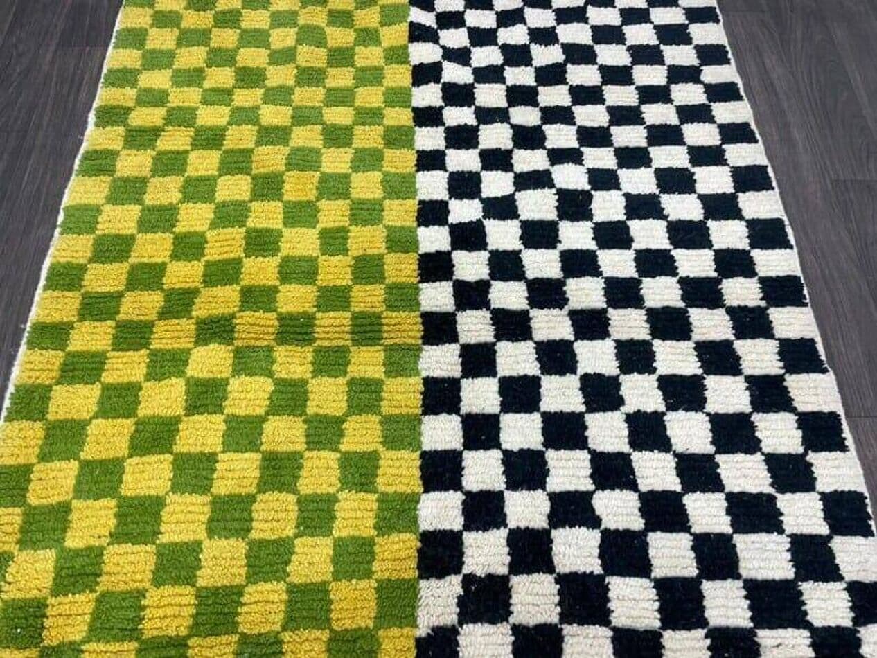 Ręcznie tkany dywan 150x250 cm, wełna, multikolor, Maroko - 205548