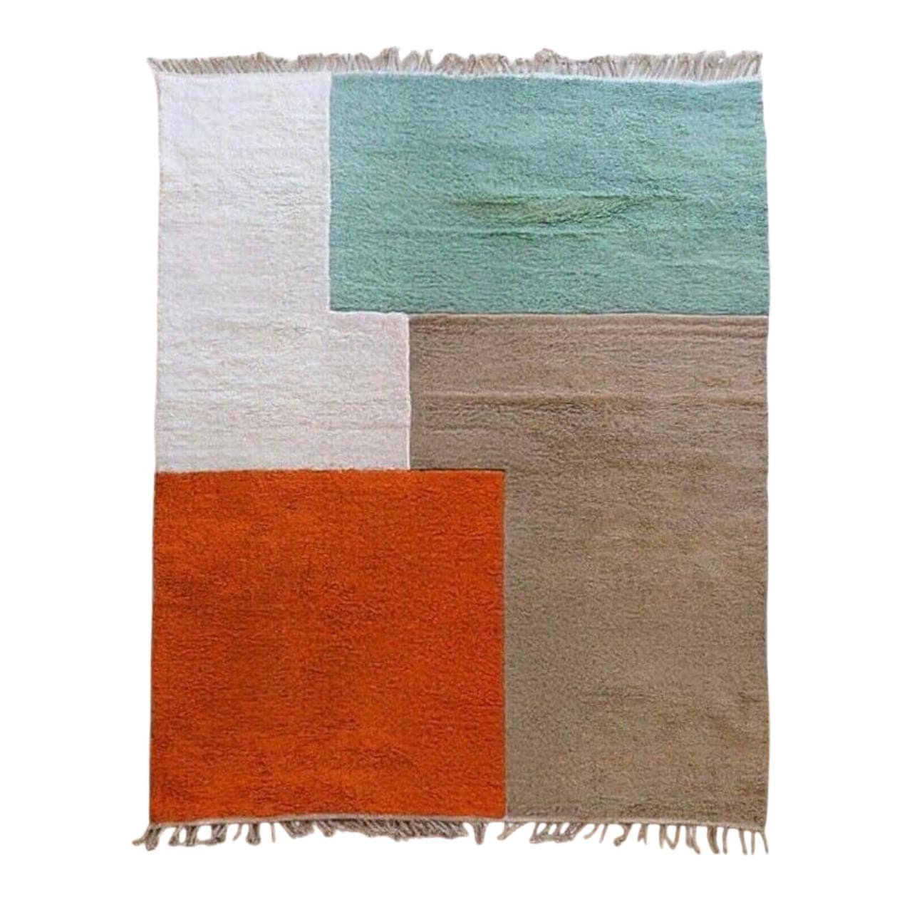 Ręcznie tkany dywan 155x245 cm, wełna, multikolor, Maroko