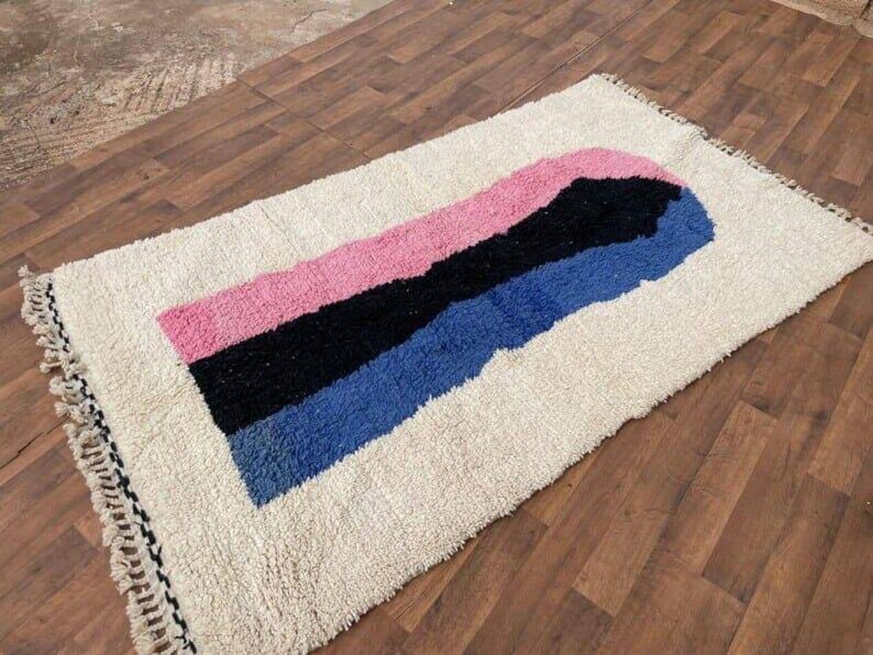 Ręcznie tkany dywan 150x250 cm, wełna, multikolor, Maroko - 205507