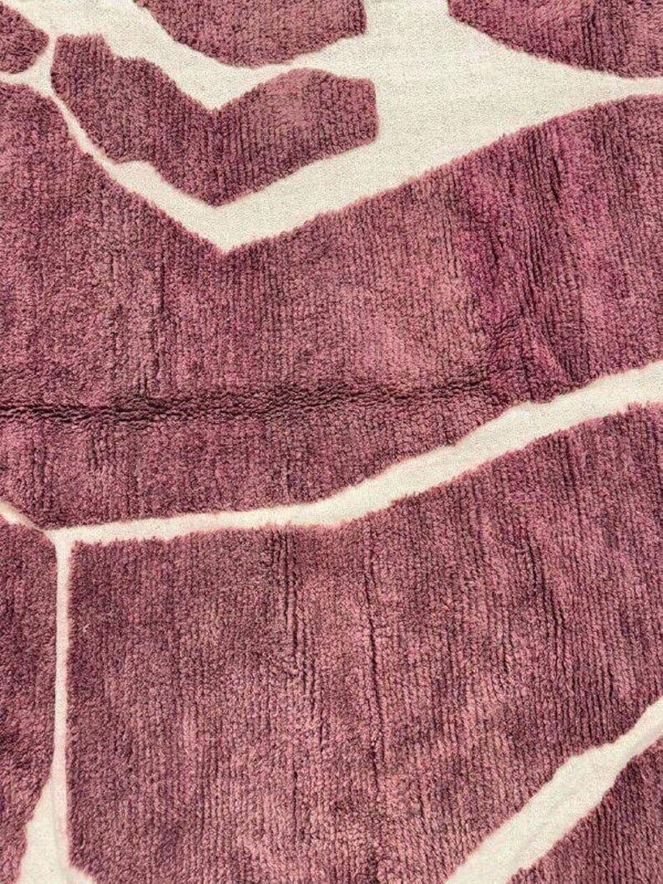 Ręcznie tkany dywan 150x250 cm, wełna, bordowy, Maroko - 205489