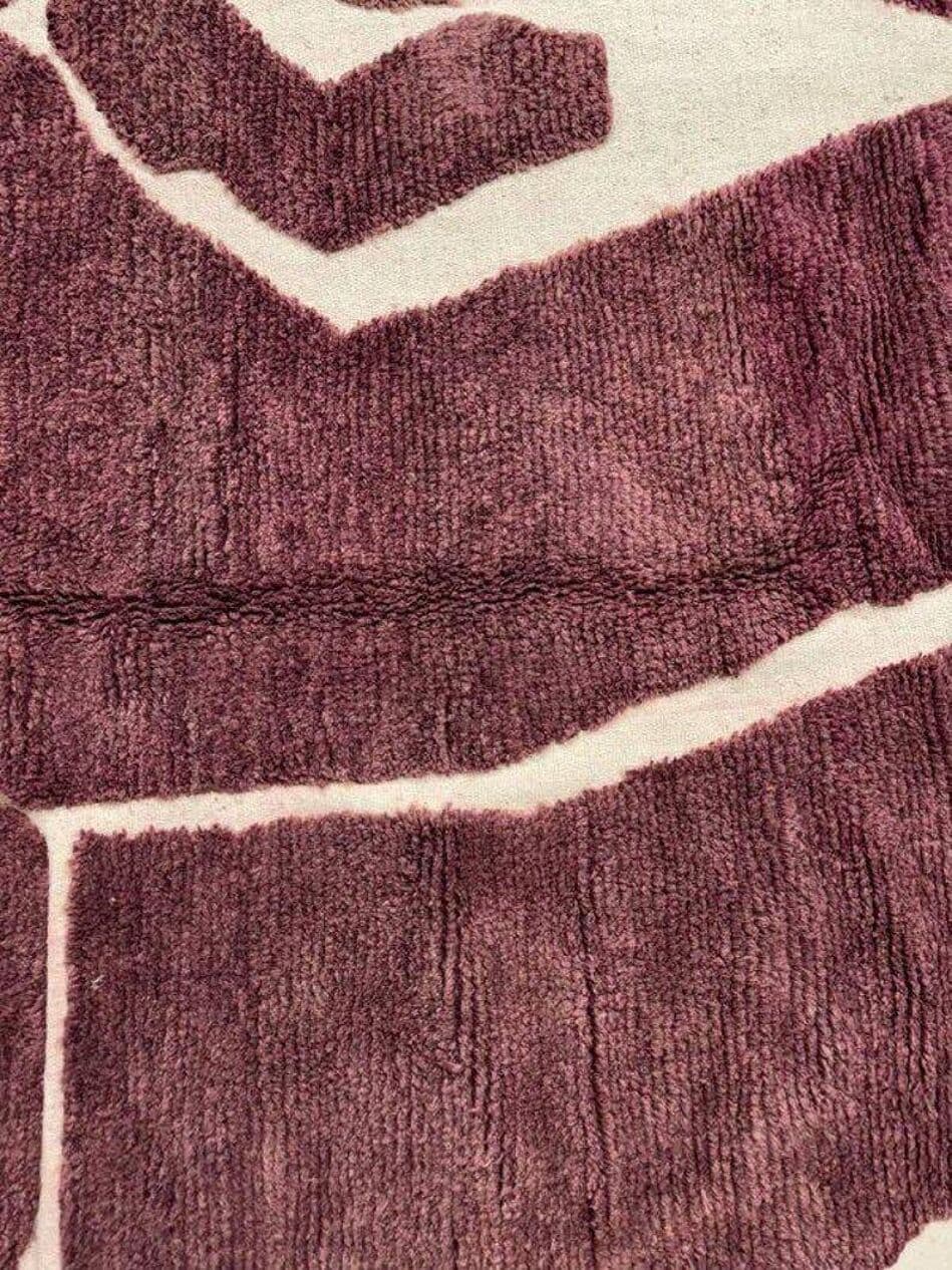 Ręcznie tkany dywan 150x250 cm, wełna, bordowy, Maroko - 205488